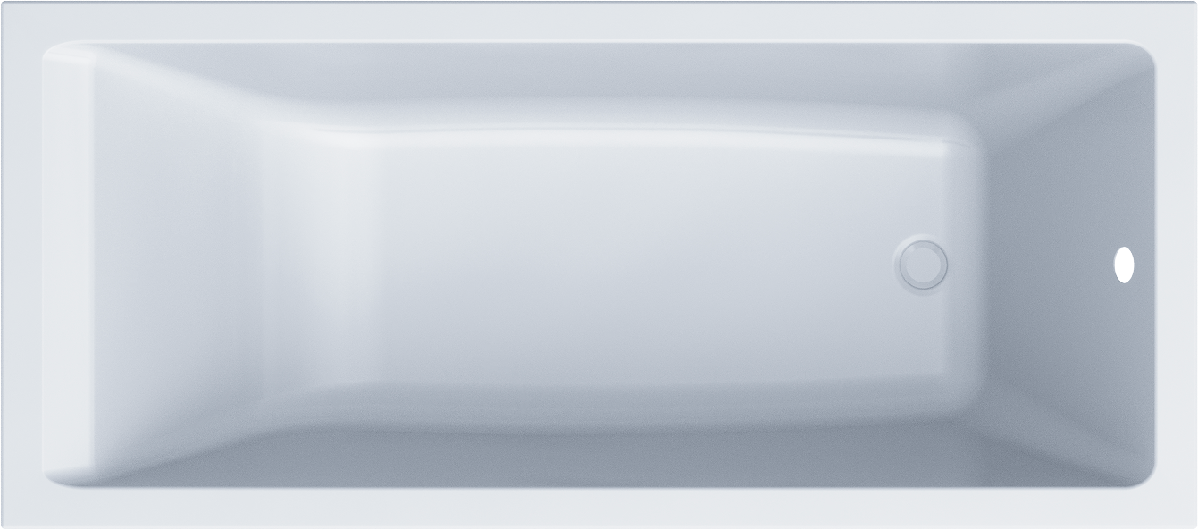 Акриловая ванна STWORKI Карлстад 170x75 см, пристенная, белая, с каркасом