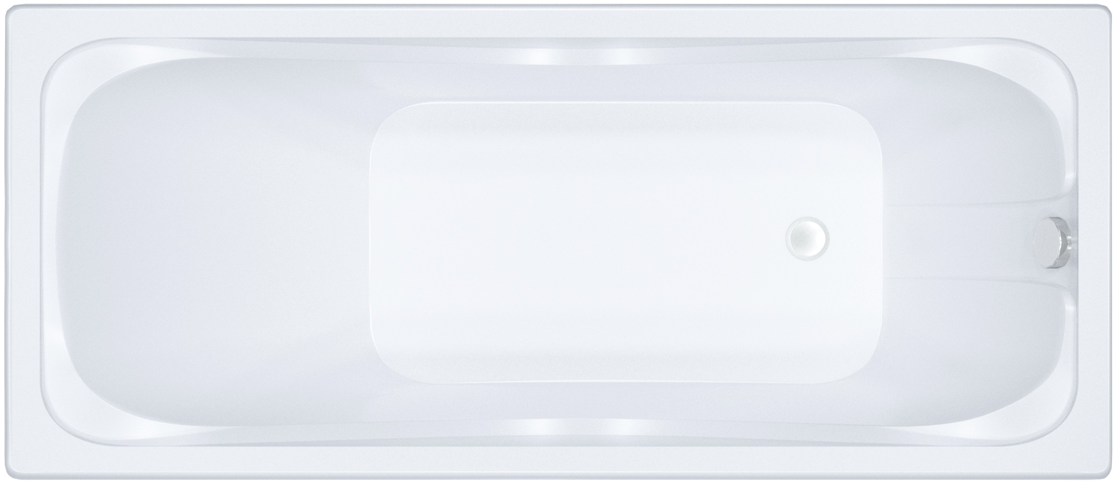 Акриловая ванна DIWO Самара без опоры 165x70 см, пристенная, белая