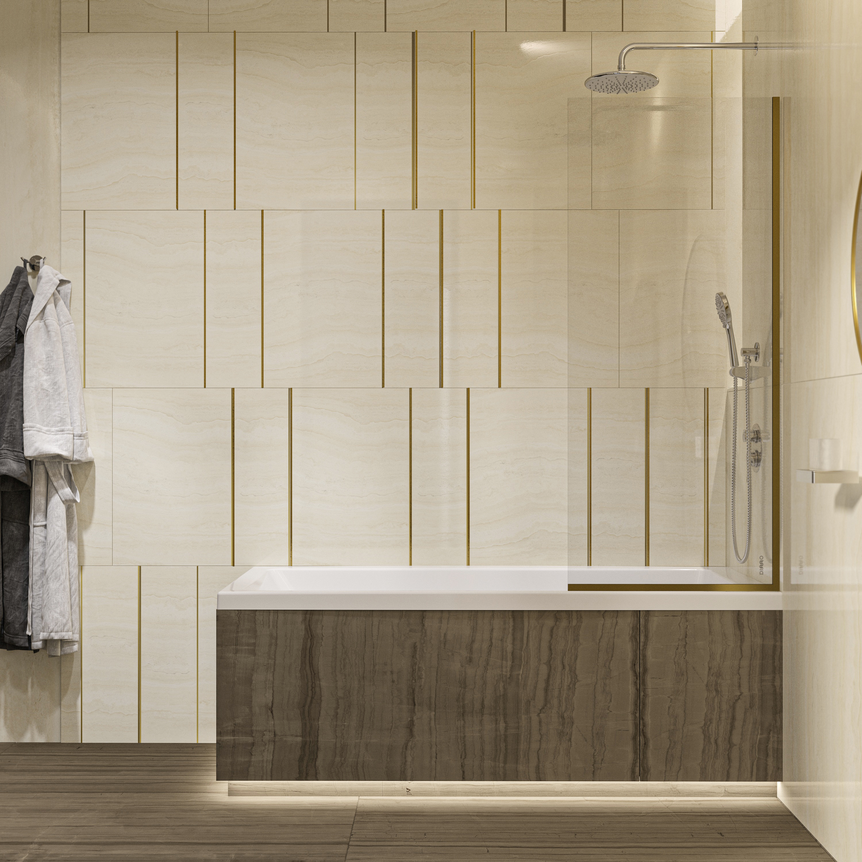 Акриловая ванна DIWO Казань без опоры 160x70 см, пристенная, белая