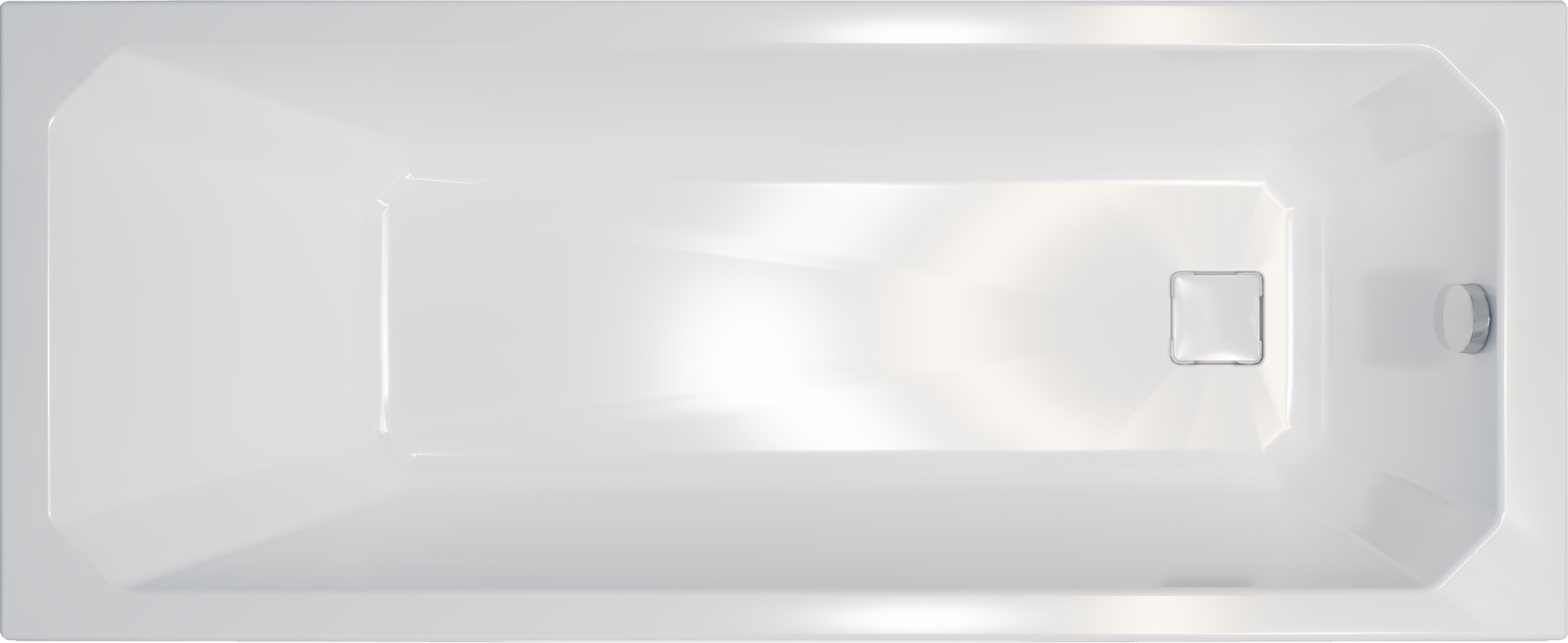 Акриловая ванна DIWO Элиста без опоры 180x80 см, пристенная, белая