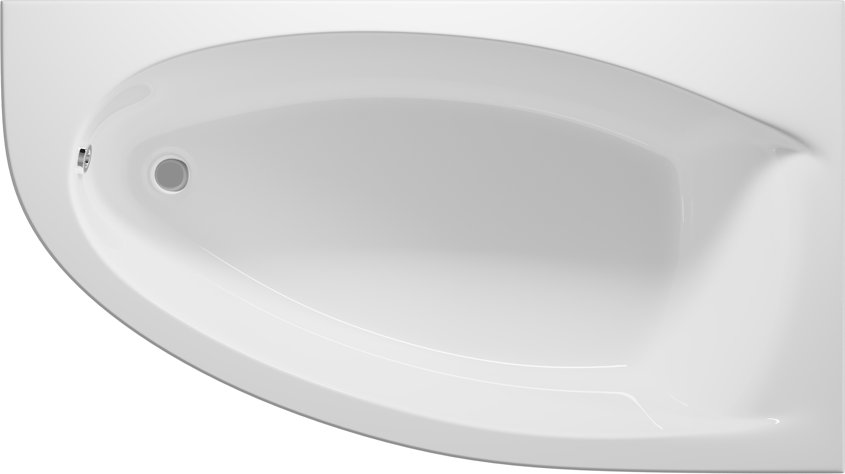 Акриловая ванна STWORKI Ноттвиль R 160x90, с ножками