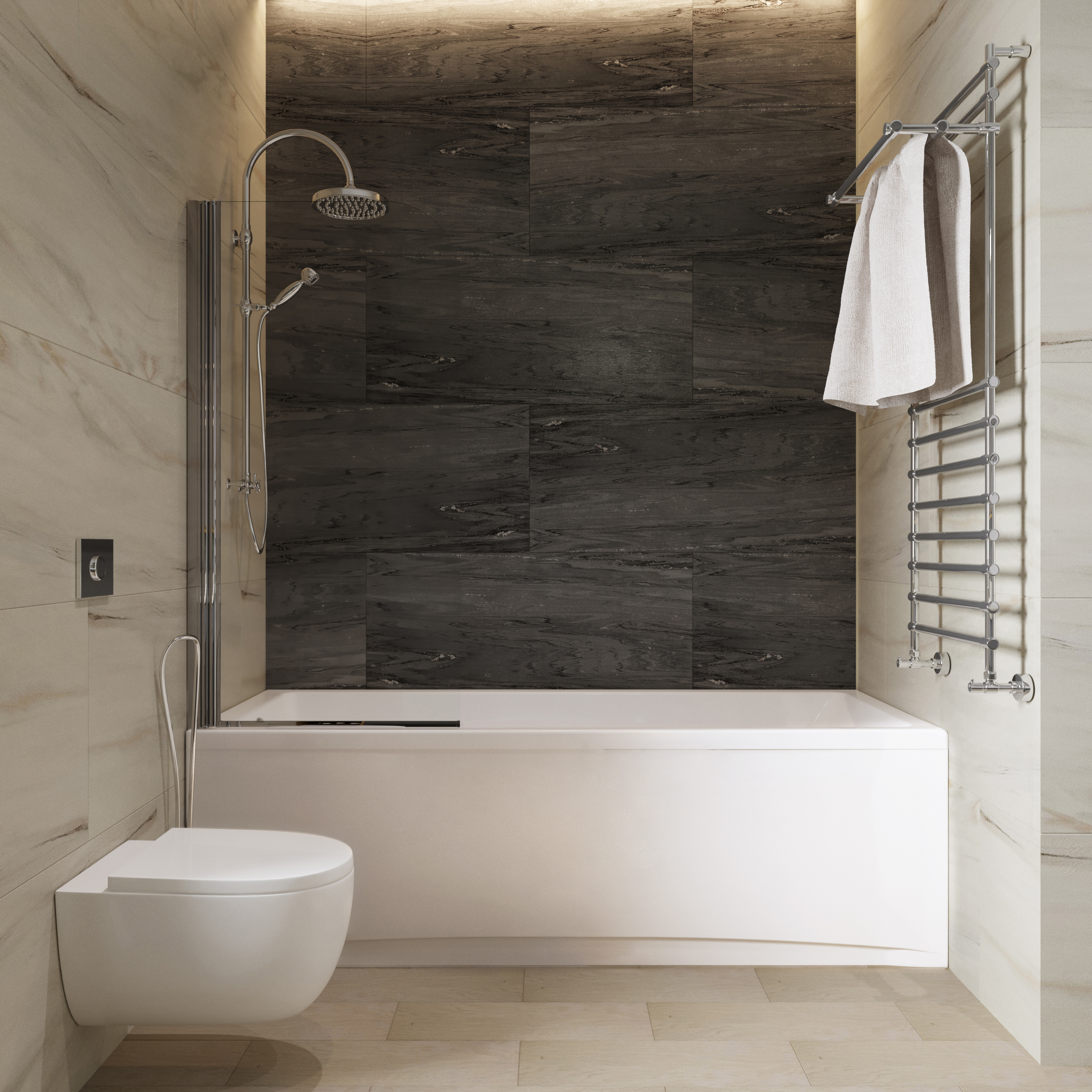 Акриловая ванна DIWO Суздаль без опоры 180x80 см, пристенная, белая