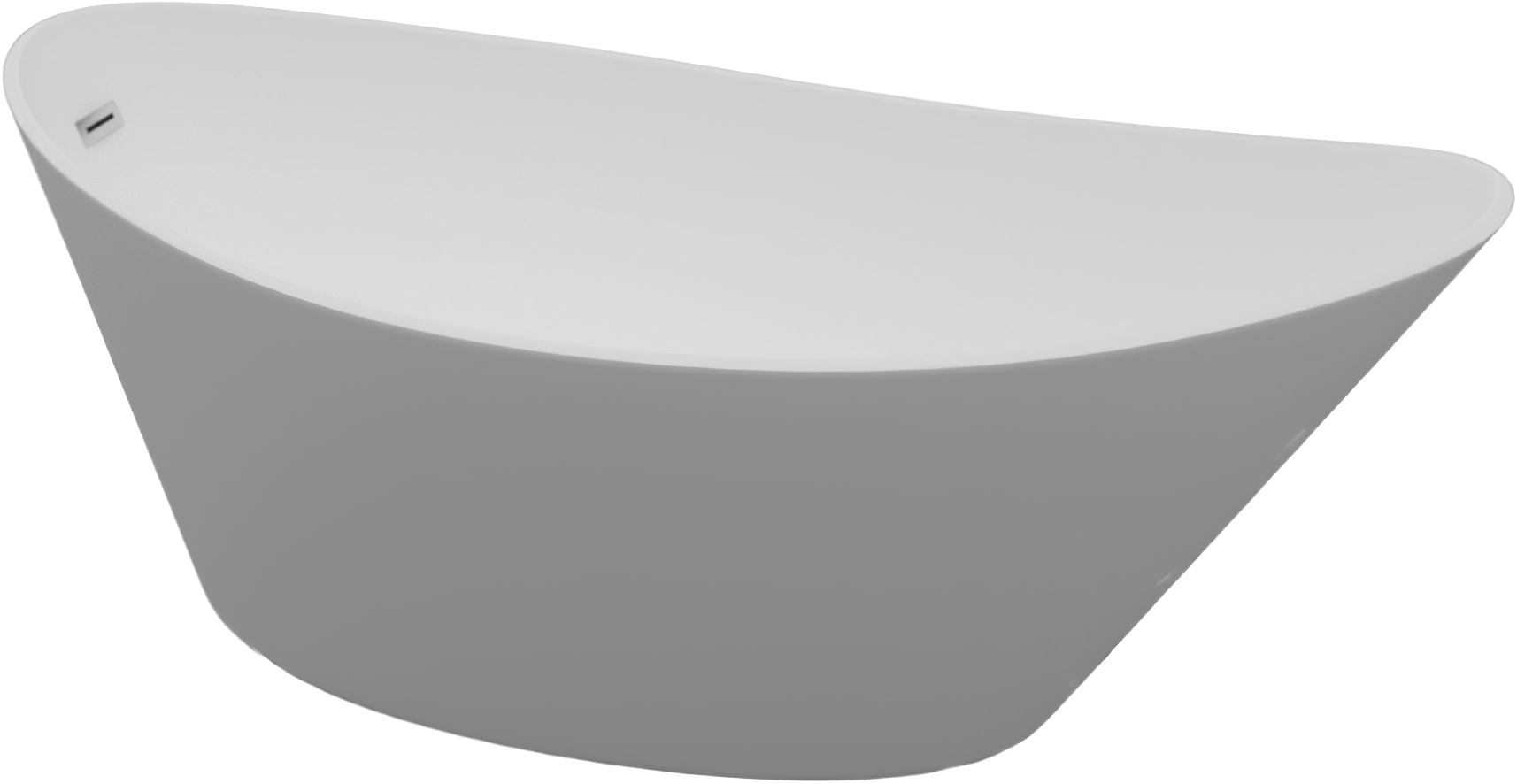 Акриловая ванна Artemis Lina 180x80 см, отдельностоящая, белая, овальная, на ножках, со сливом-переливом