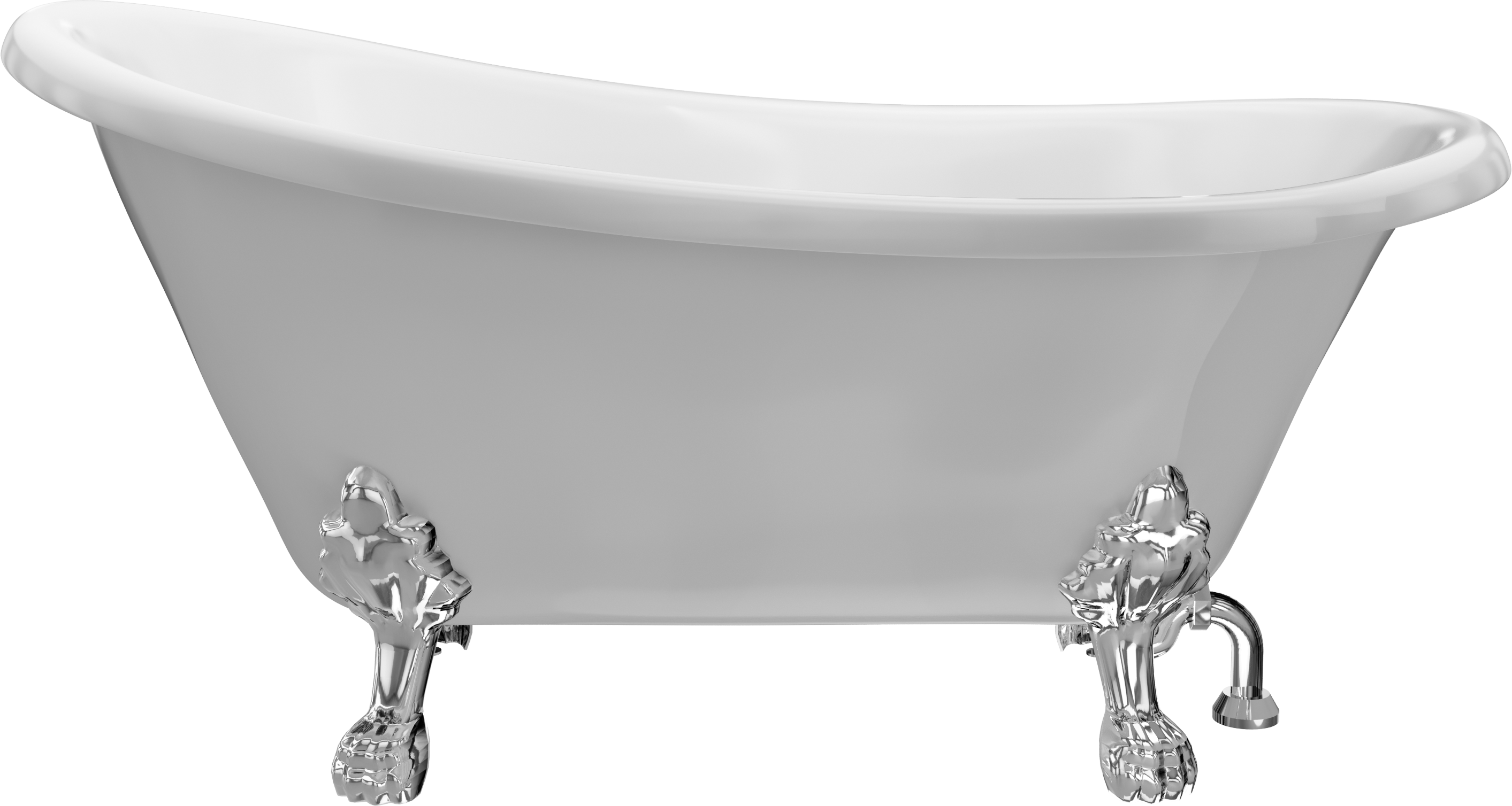 Акриловая ванна Artemis Ottovia 160x75 см, отдельностоящая, белая, овальная, на ножках, со сливом-переливом