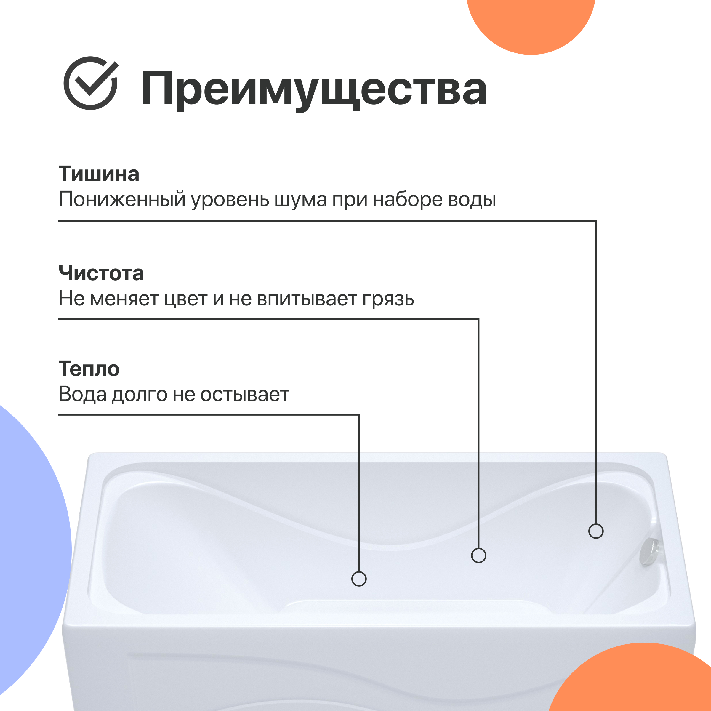 Акриловая ванна DIWO Самара 150x75 см, с ножками купить в Тамбове
