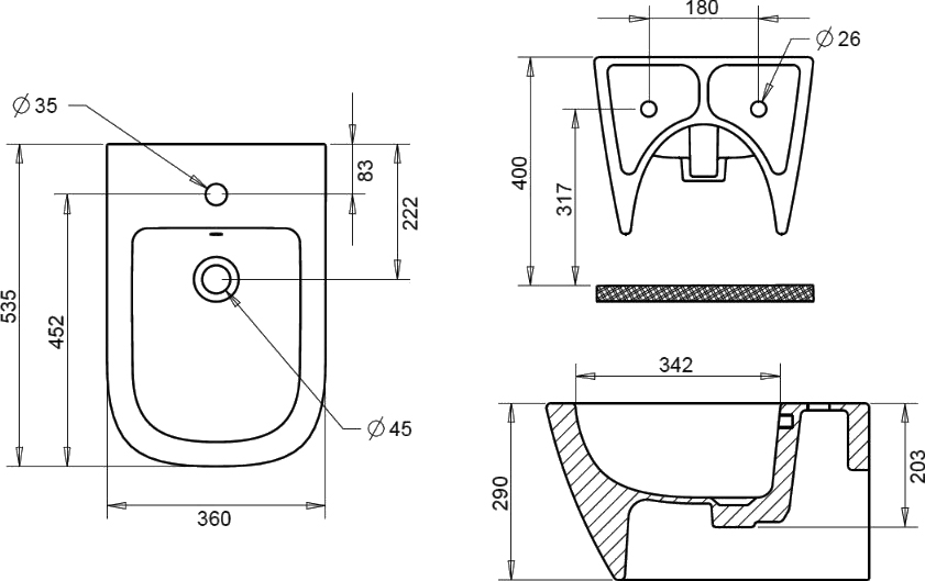 Комплект Биде STWORKI Карлстад 5611 + Инсталляция 540201 купить в Тамбове