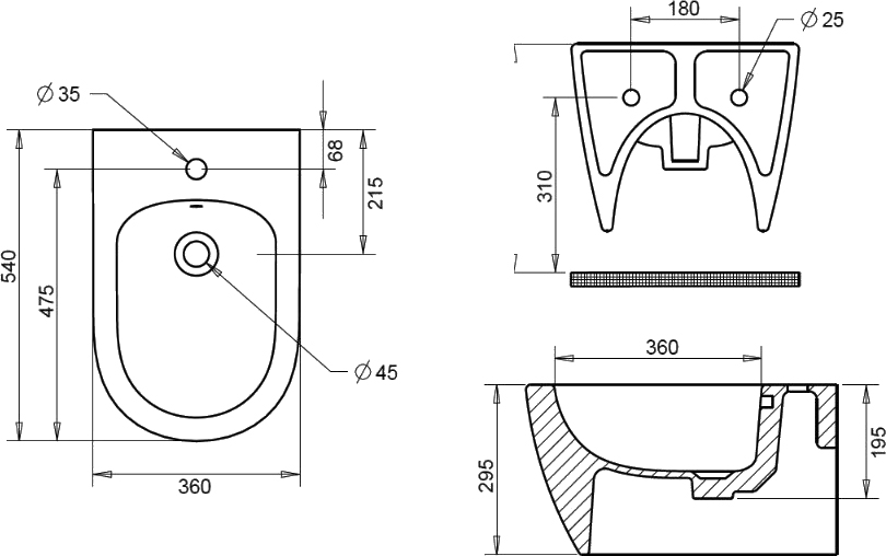 Комплект Биде STWORKI Ларвик 5518 + Инсталляция 540201 купить в Тамбове