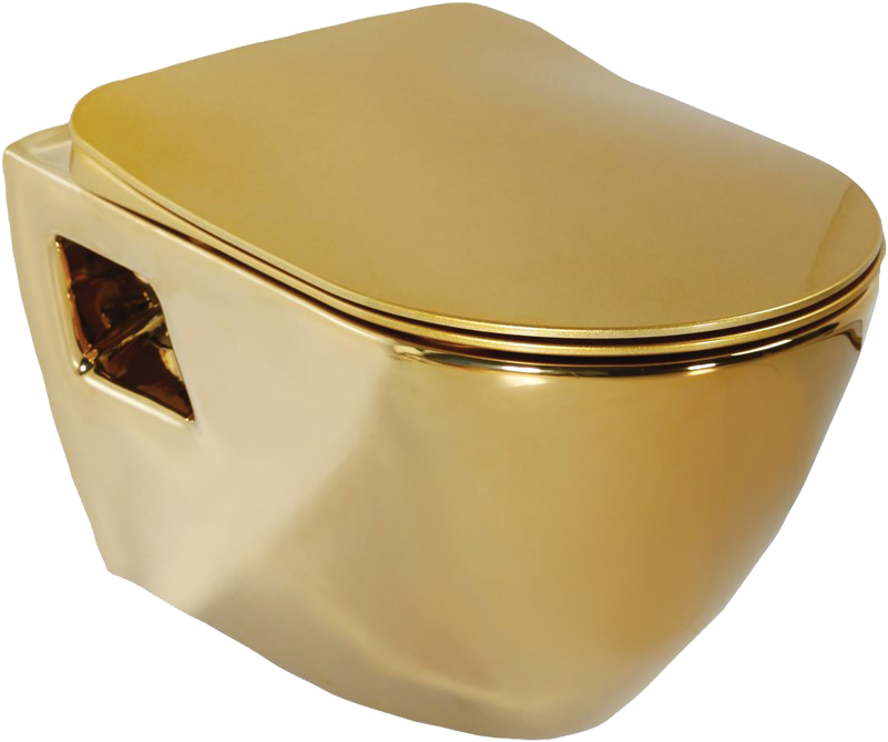 Чаша для унитаза подвесного Creavit Single TP325 золото