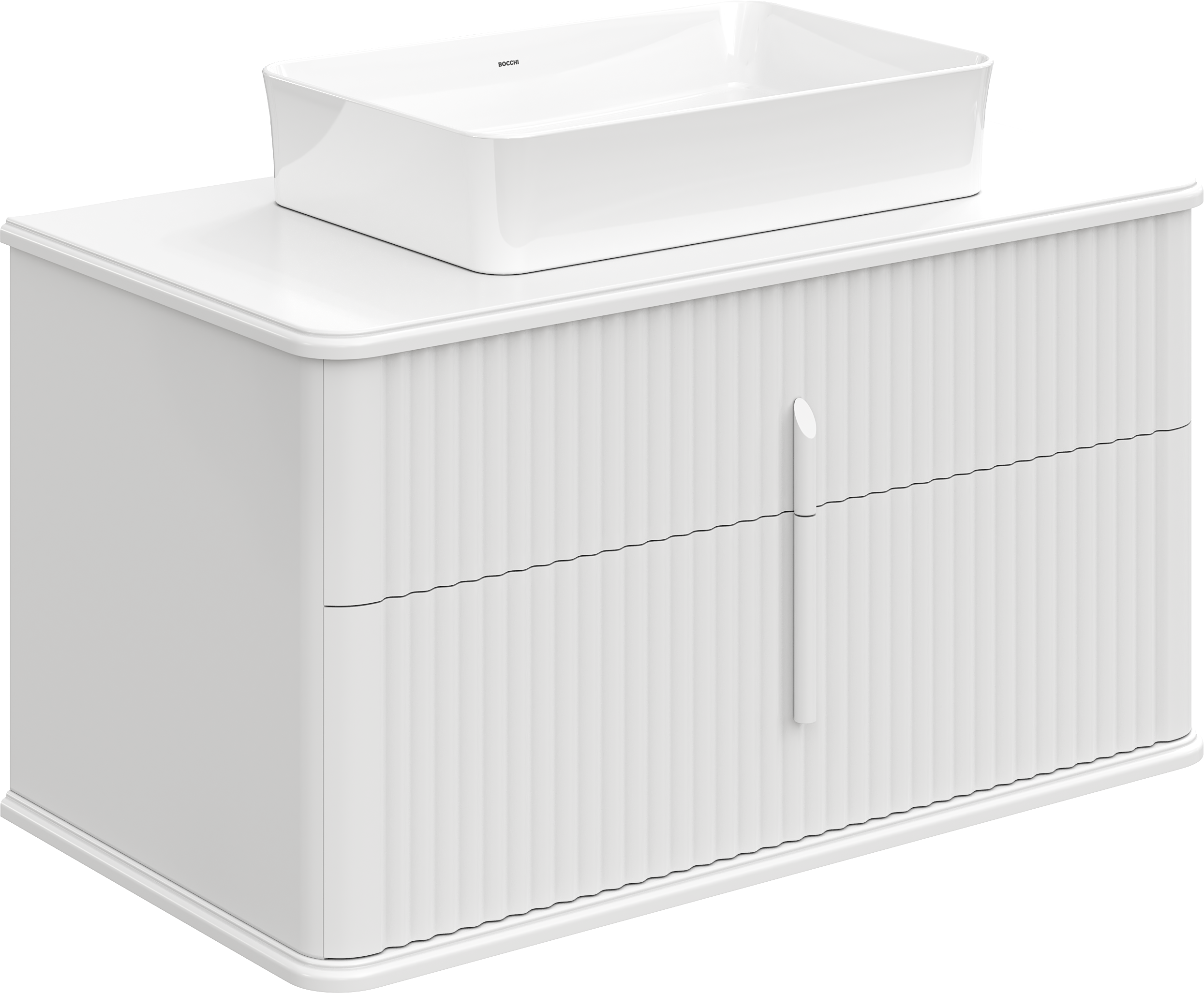 Тумба под раковину со столешницей STWORKI Молде 95 белая