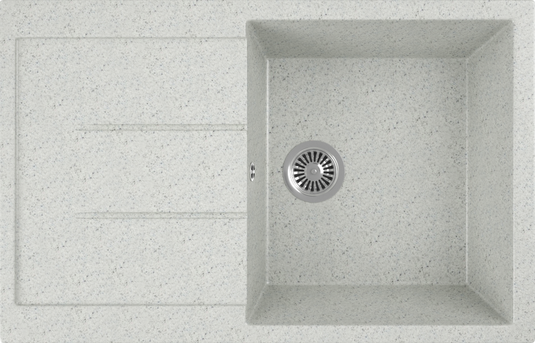 Мойка кухонная Domaci Бьелла DMC-25, серая + Жидкое мыло Grass Milana