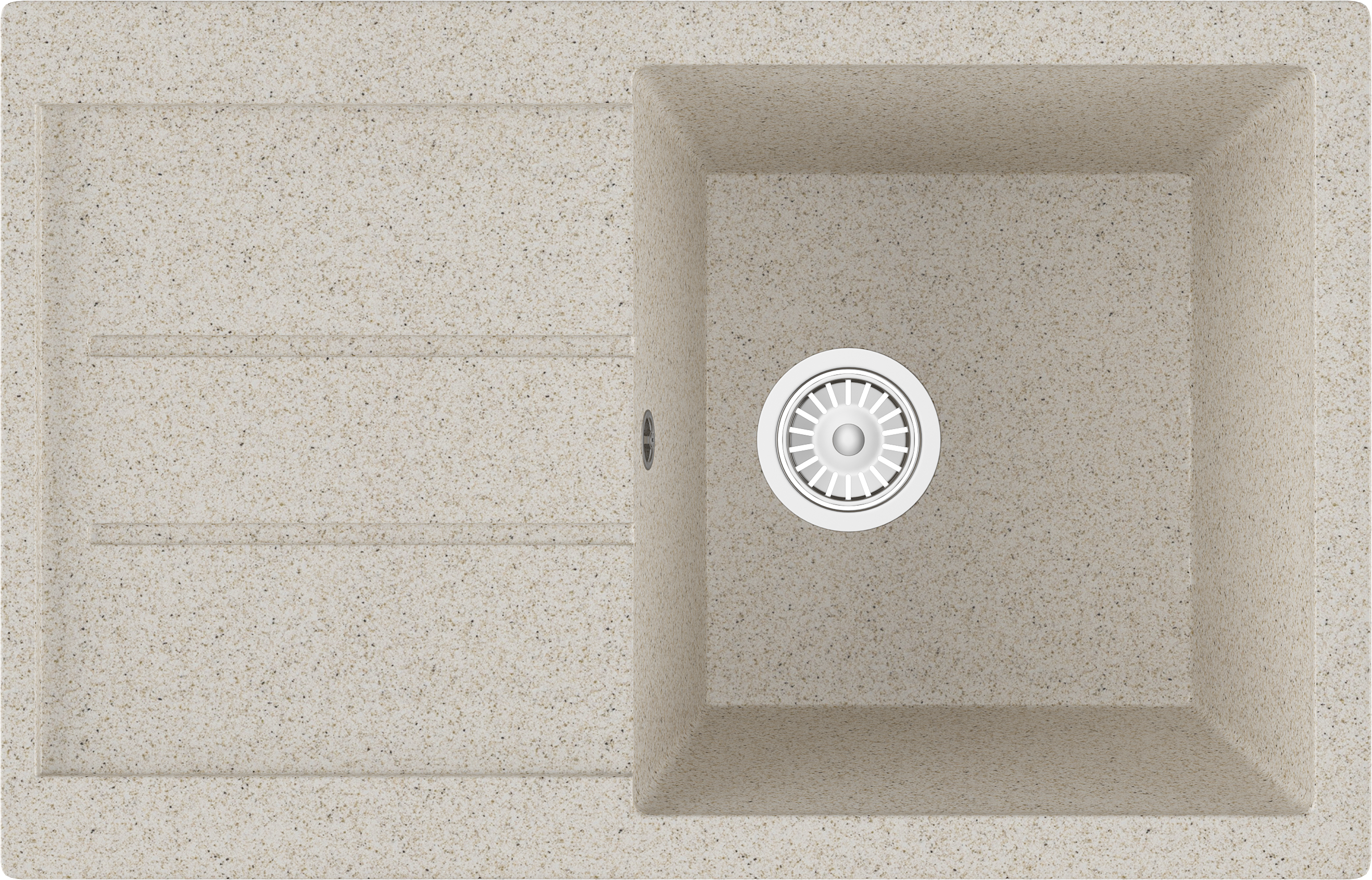 Мойка кухонная Domaci Бьелла DMC-25 бежевая + Жидкое мыло Grass Milana