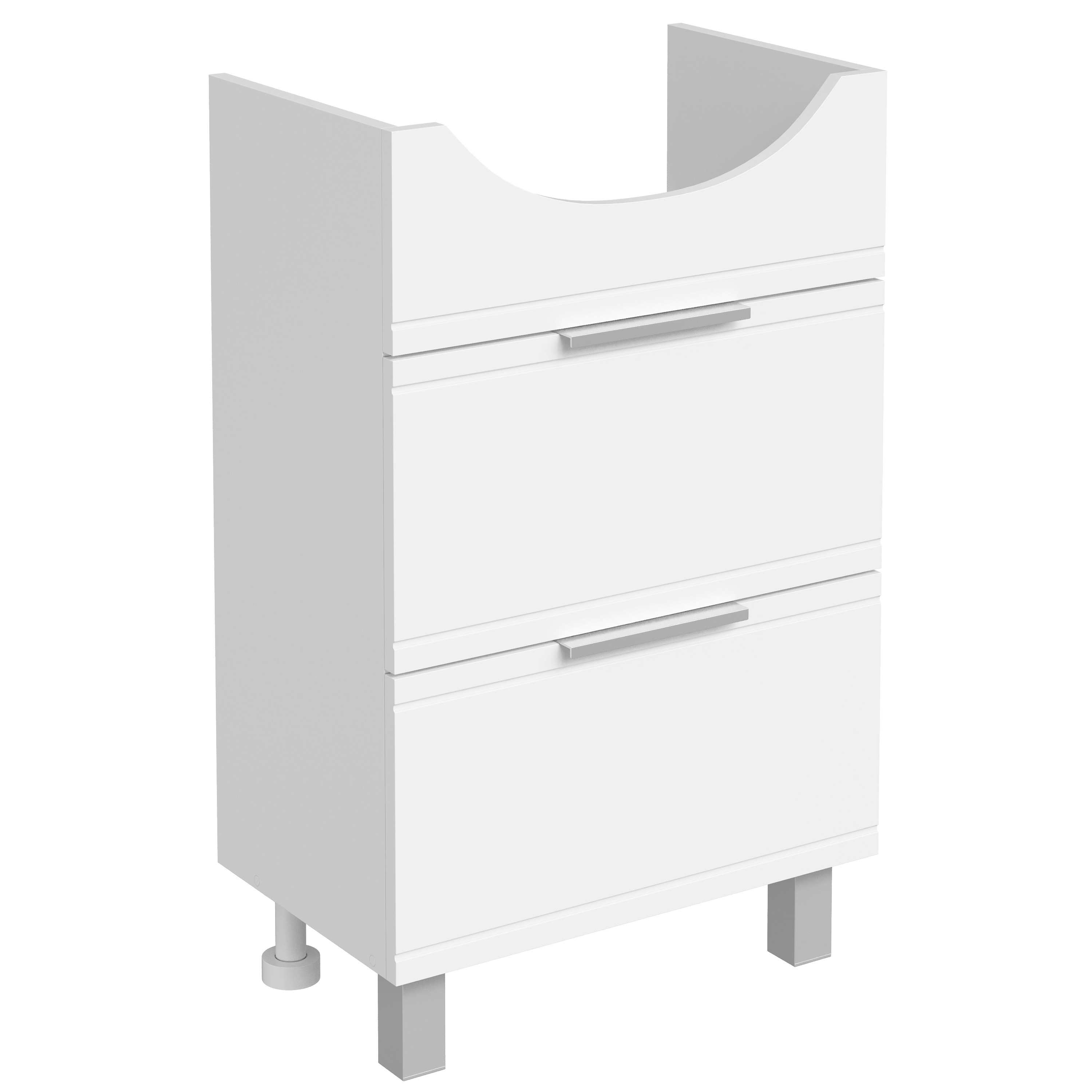 Тумба под раковину без столешницы DIWO Дмитров 50 напольная, 2 ящика, белая