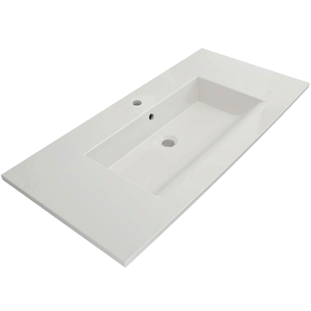 Мебельная раковина BOCCHI Milano 100 столешница, глянцевая белая