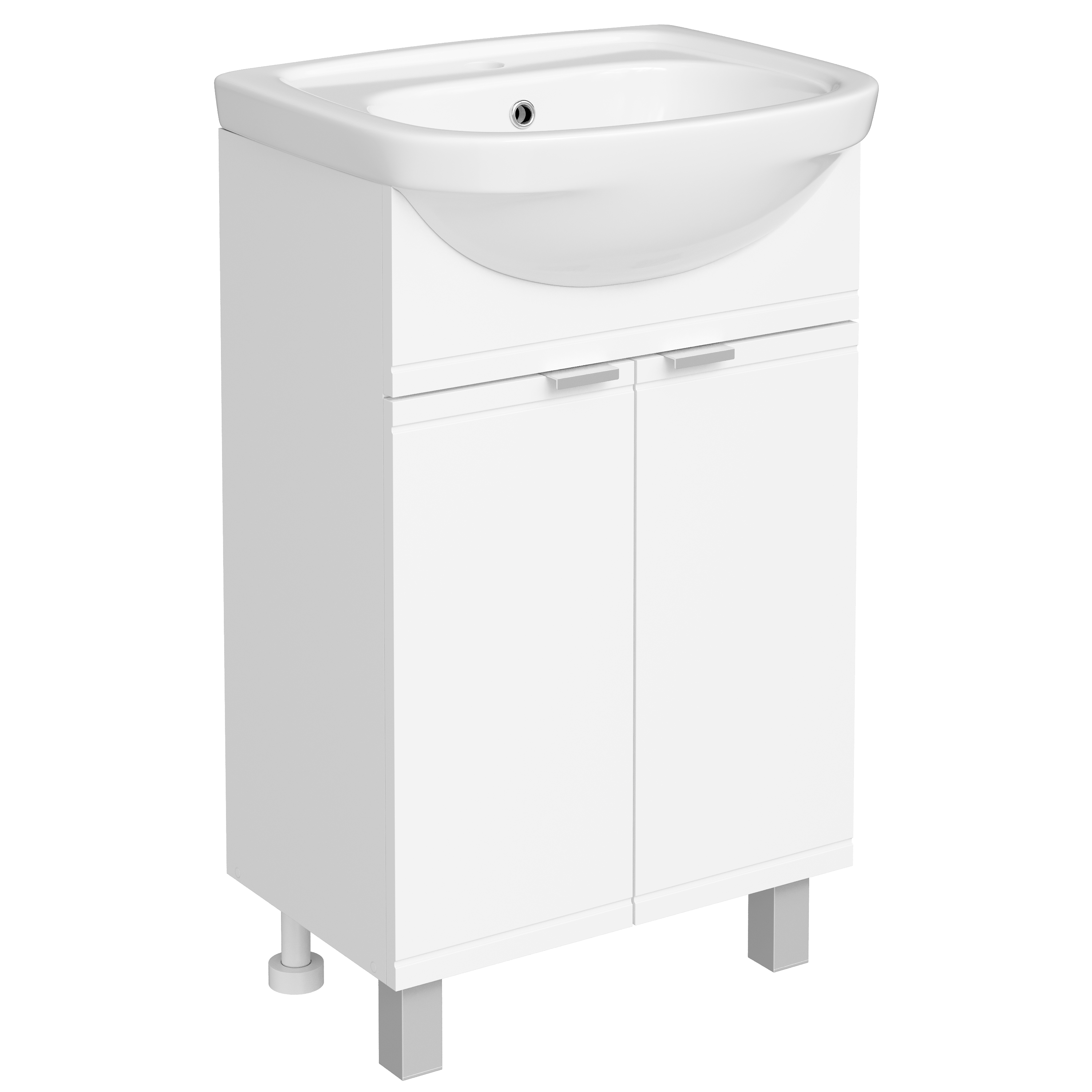 Тумба с раковиной DIWO Дмитров 50 напольная, белая
