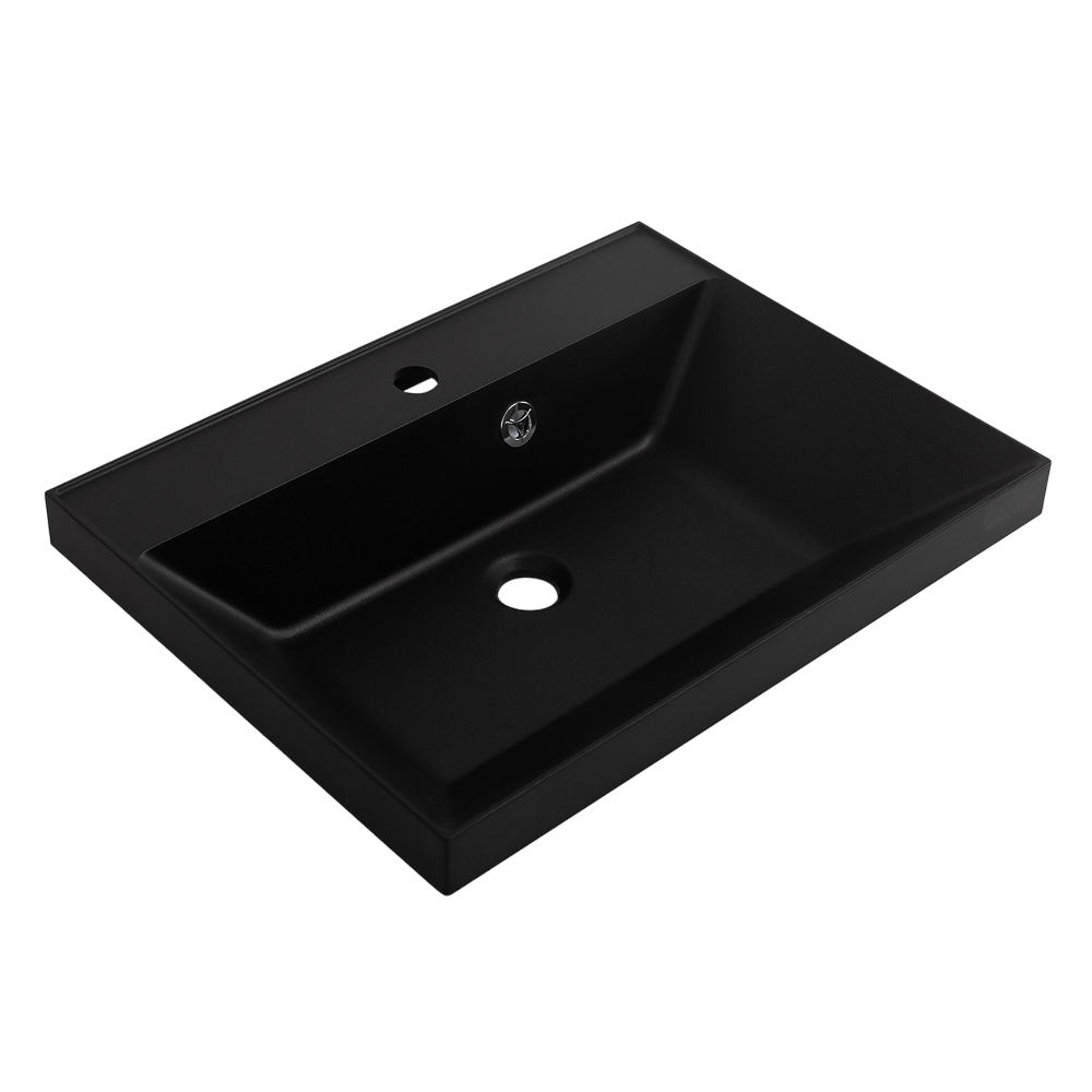 Комплект 4 в 1 Смеситель STWORKI Вестфолл S08010BK, матовый черный + Раковина BelBagno BB600/450-LV-ART-AST-NERO 60 матовая черная + Донный клапан SW-001BK матовый черный + Дозатор Киркенес S45320BK настенный, матовый черный купить в Тамбове