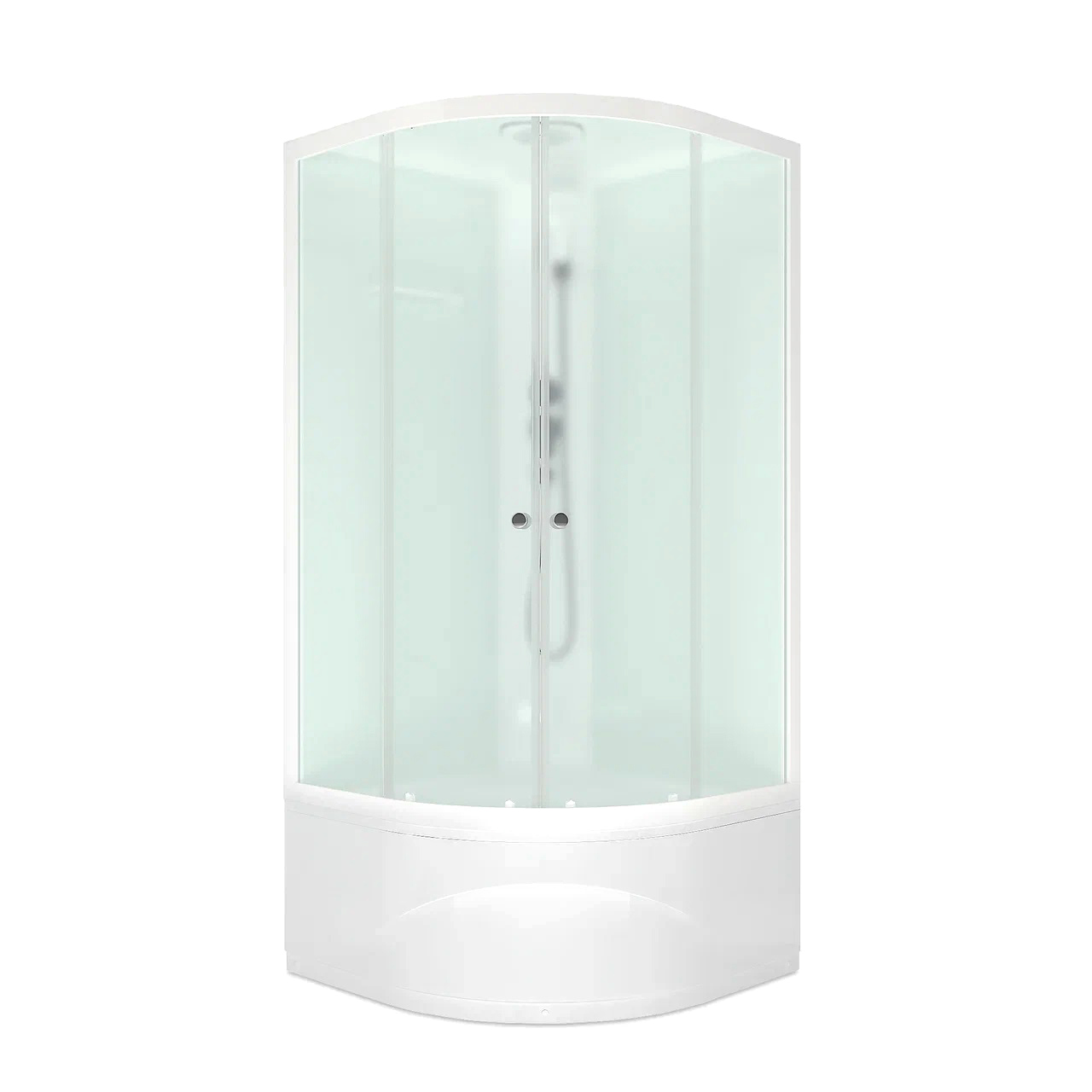 Душевая кабина STWORKI Монтре 90x90, белый глянцевый профиль, высокий поддон