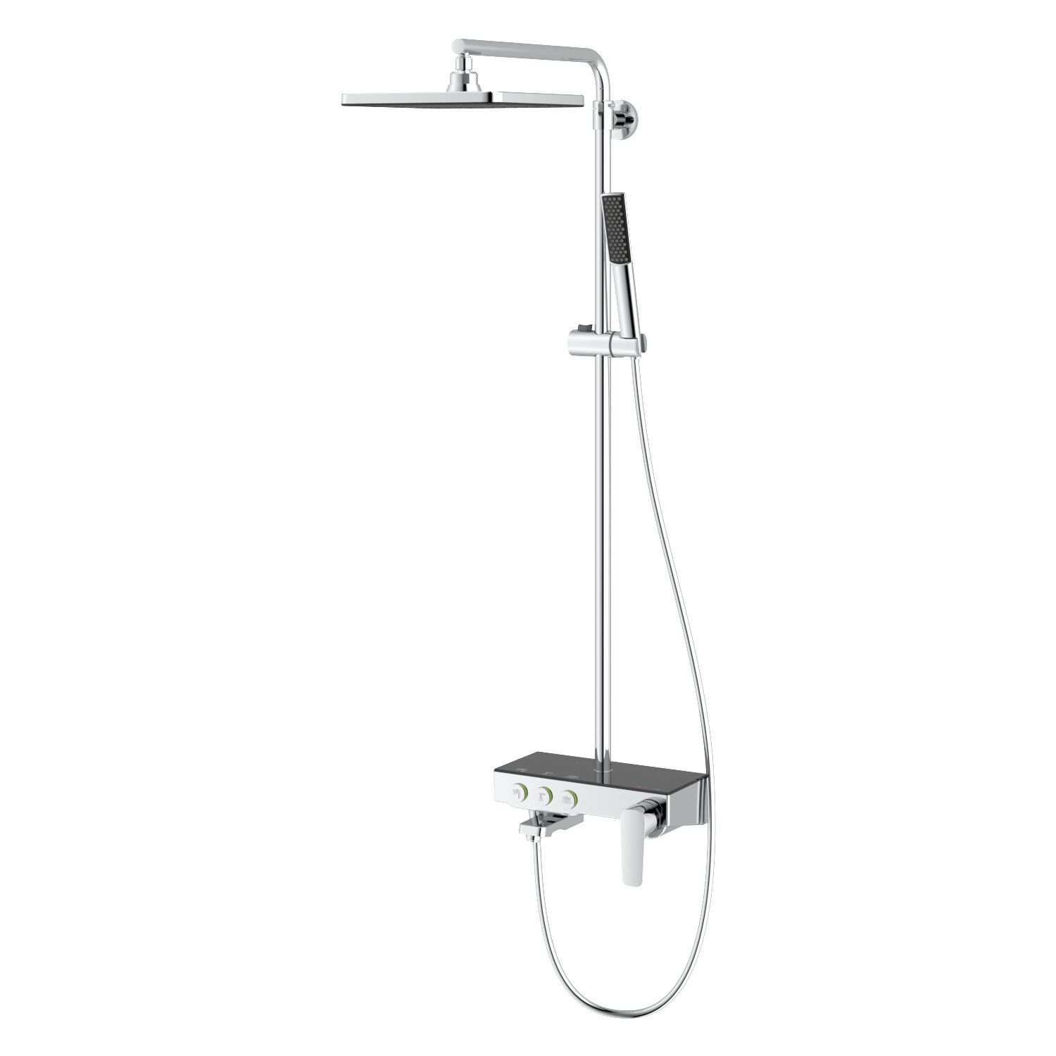 Душевая стойка Teska Niagara NG3501S хром, черное стекло