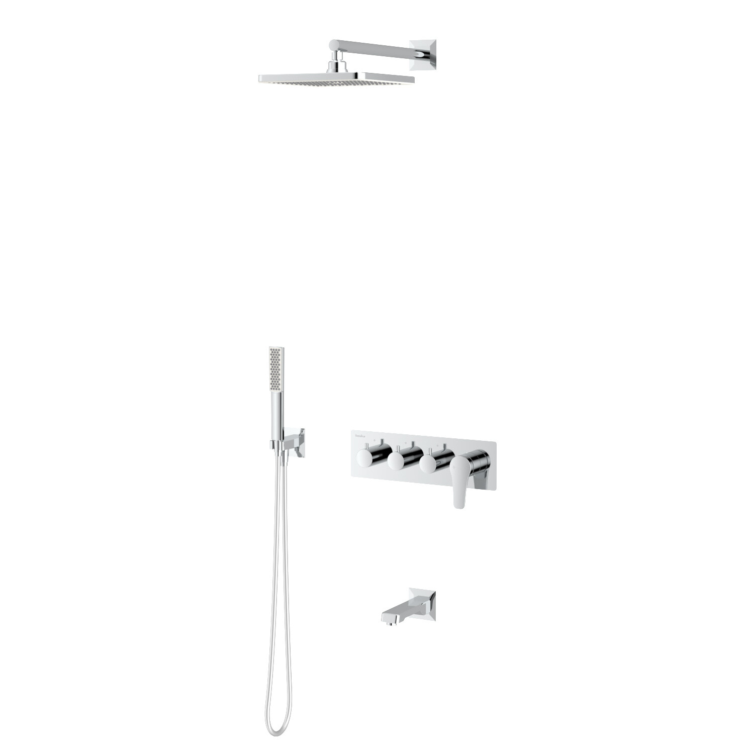 Душевой комплект Teska Euro X EX3660 С ВНУТРЕННЕЙ ЧАСТЬЮ, хром