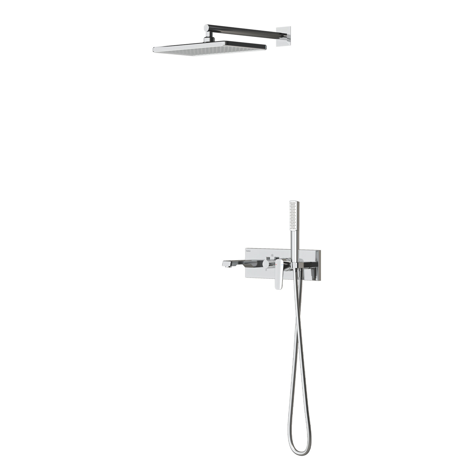 Душевой комплект Teska Enjoy AS3110 С ВНУТРЕННЕЙ ЧАСТЬЮ, хром