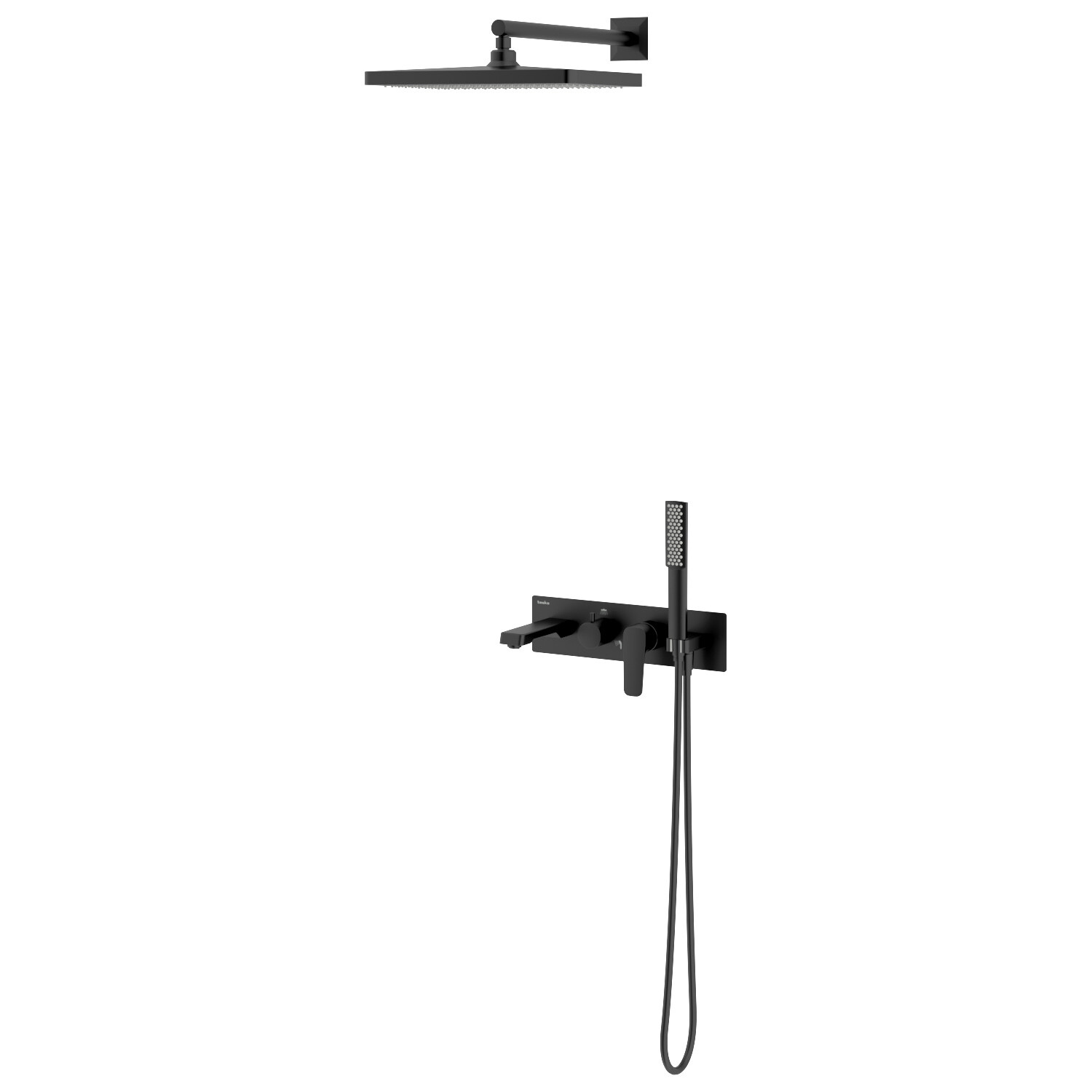 Душевой комплект Teska Life Pro AS3180 С ВНУТРЕННЕЙ ЧАСТЬЮ, черный