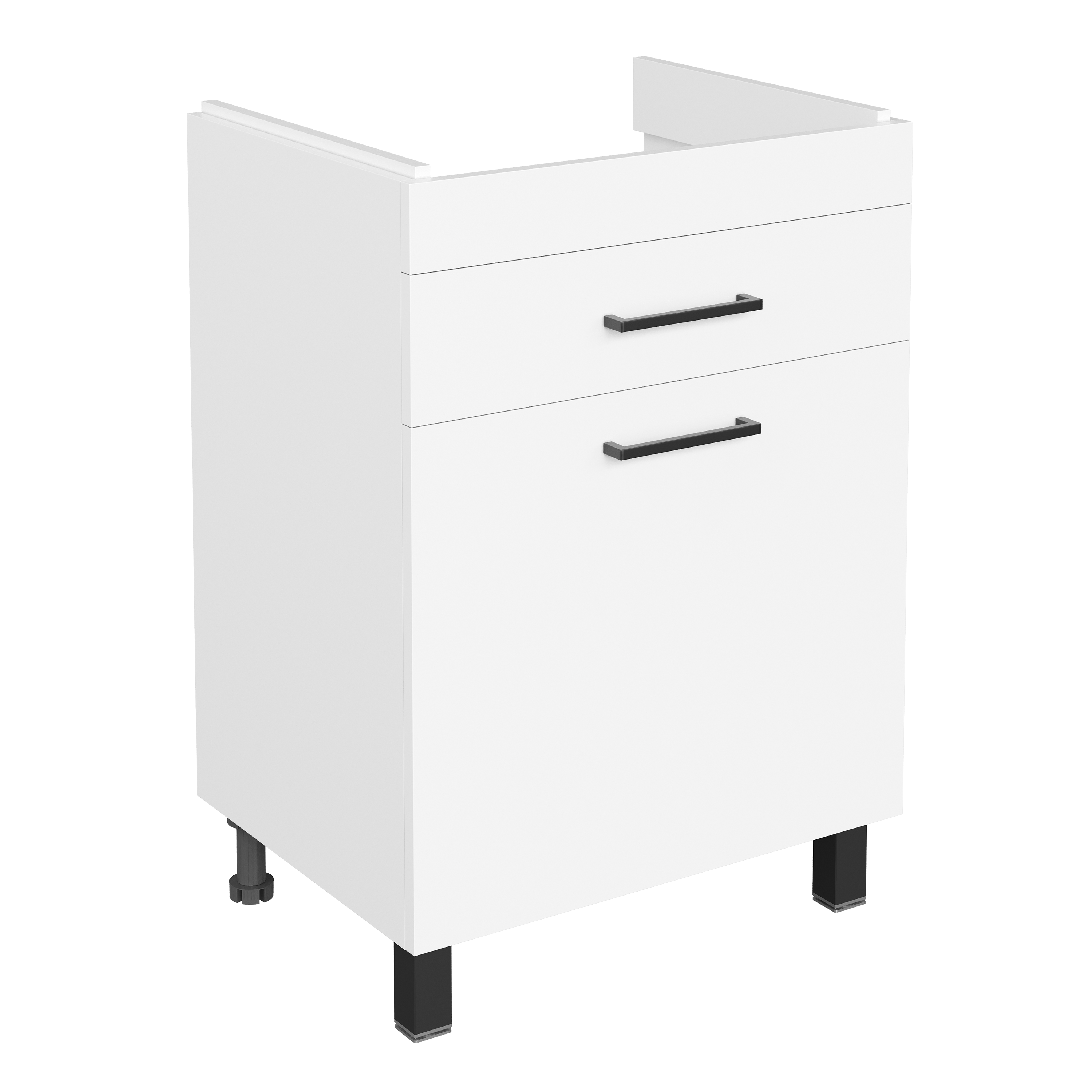 Тумба под раковину без столешницы DIWO Брянск 60 под корзину с выдвижным ящиком, белая