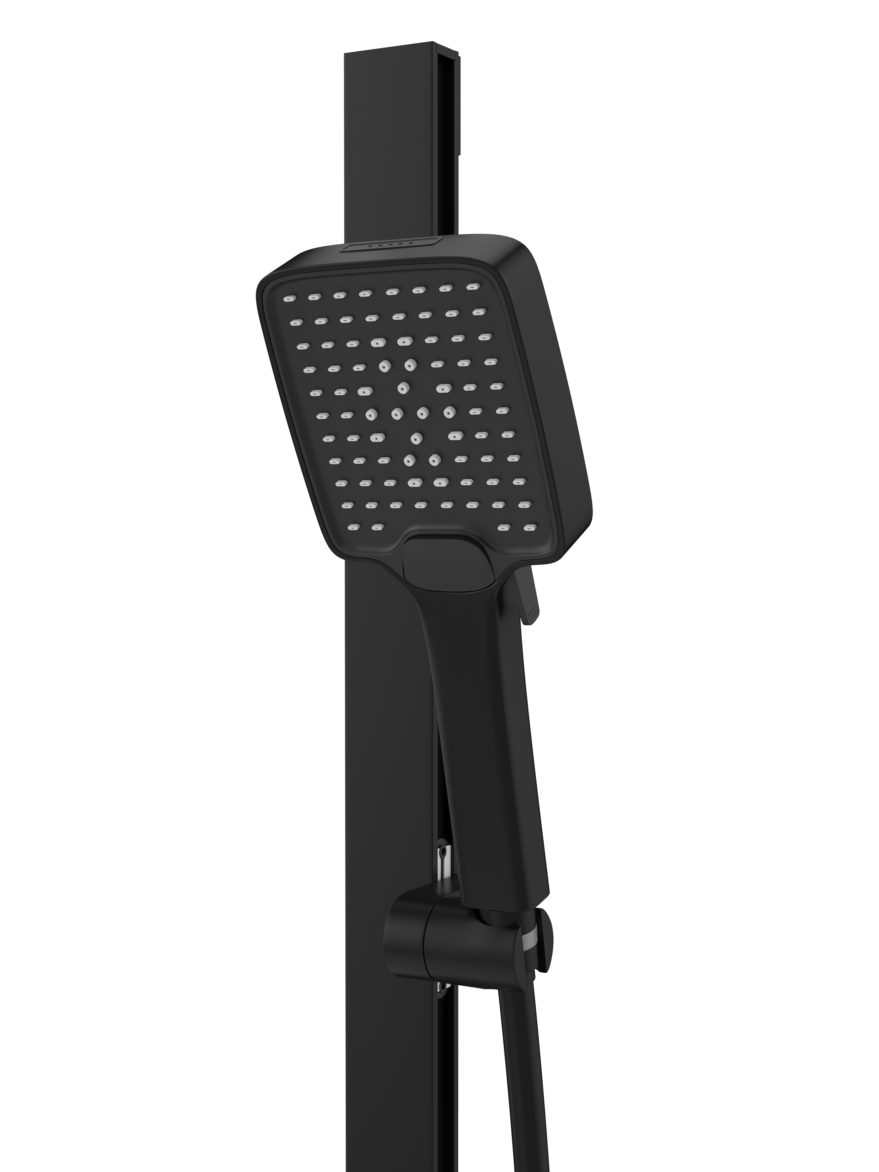 Смеситель для ванны с душем STWORKI Эстфолл S44100BK + Душевой гарнитур Ольборг S20190BK, матовый черный купить в Тамбове