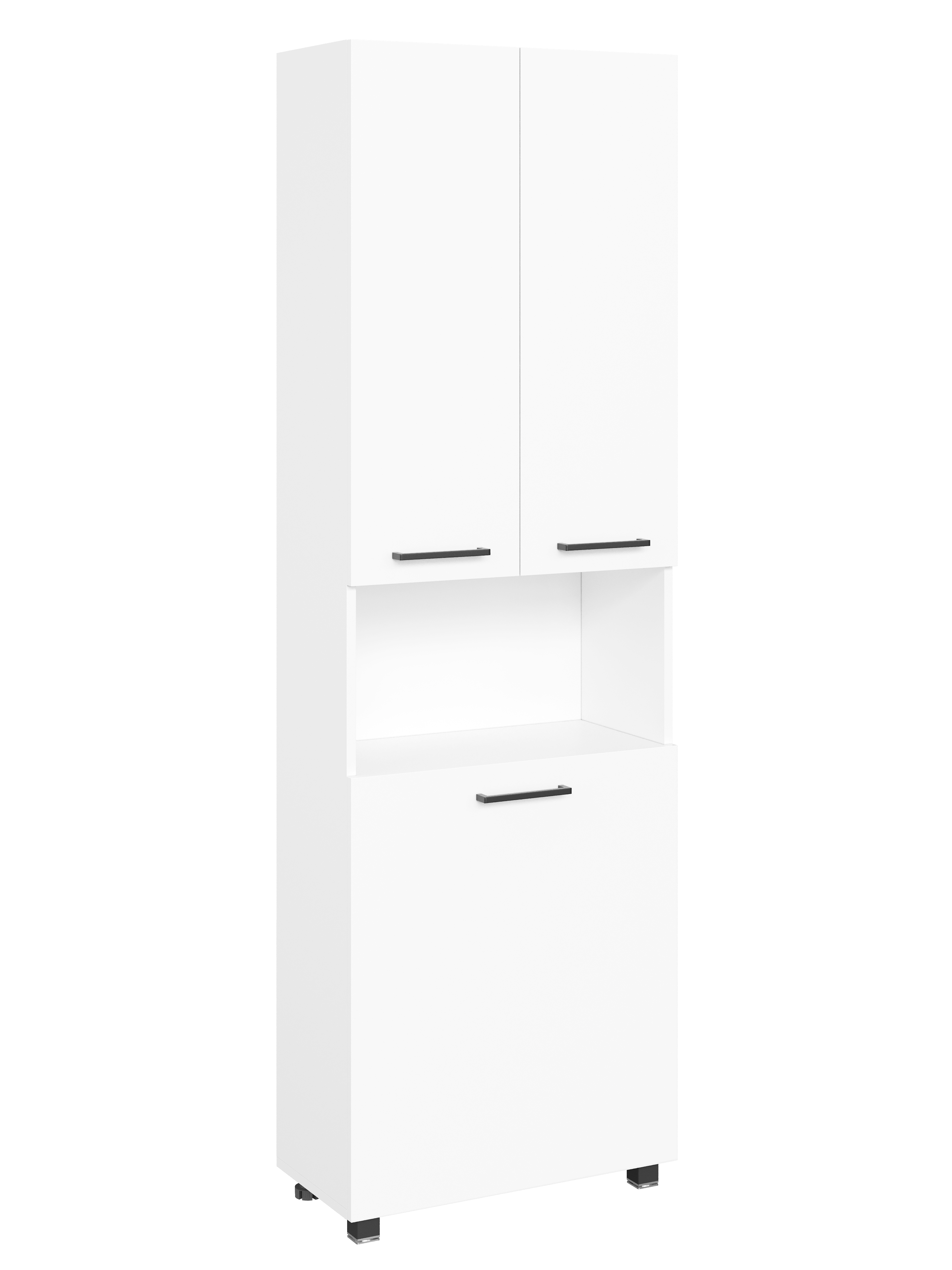 Шкаф DIWO Брянск 60 напольный, с корзиной, 60x188,5x30 см, белый