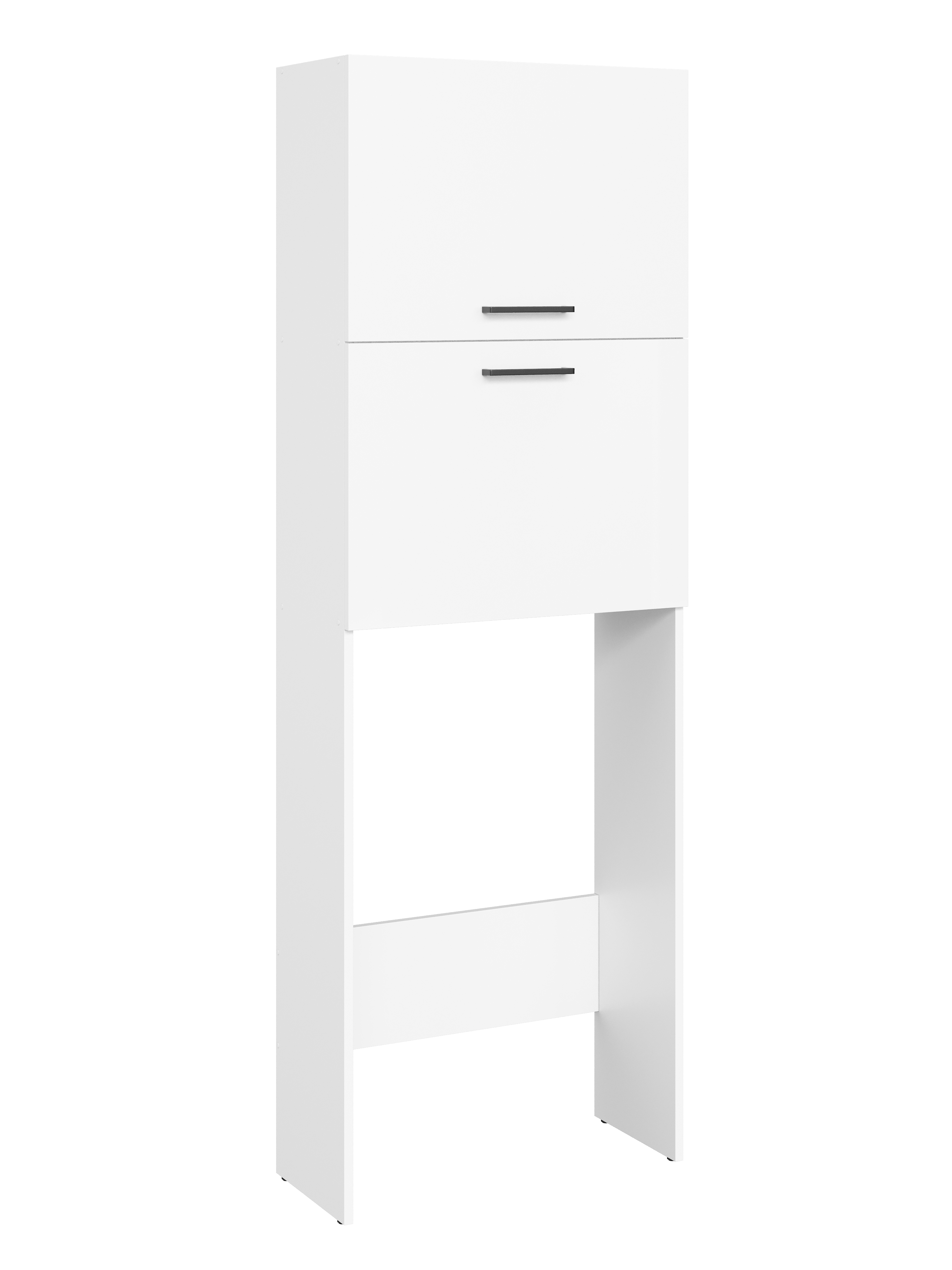 Шкаф DIWO Брянск 60 напольный, над стиральной машиной, с корзиной, 64,5x188x29 см, белый