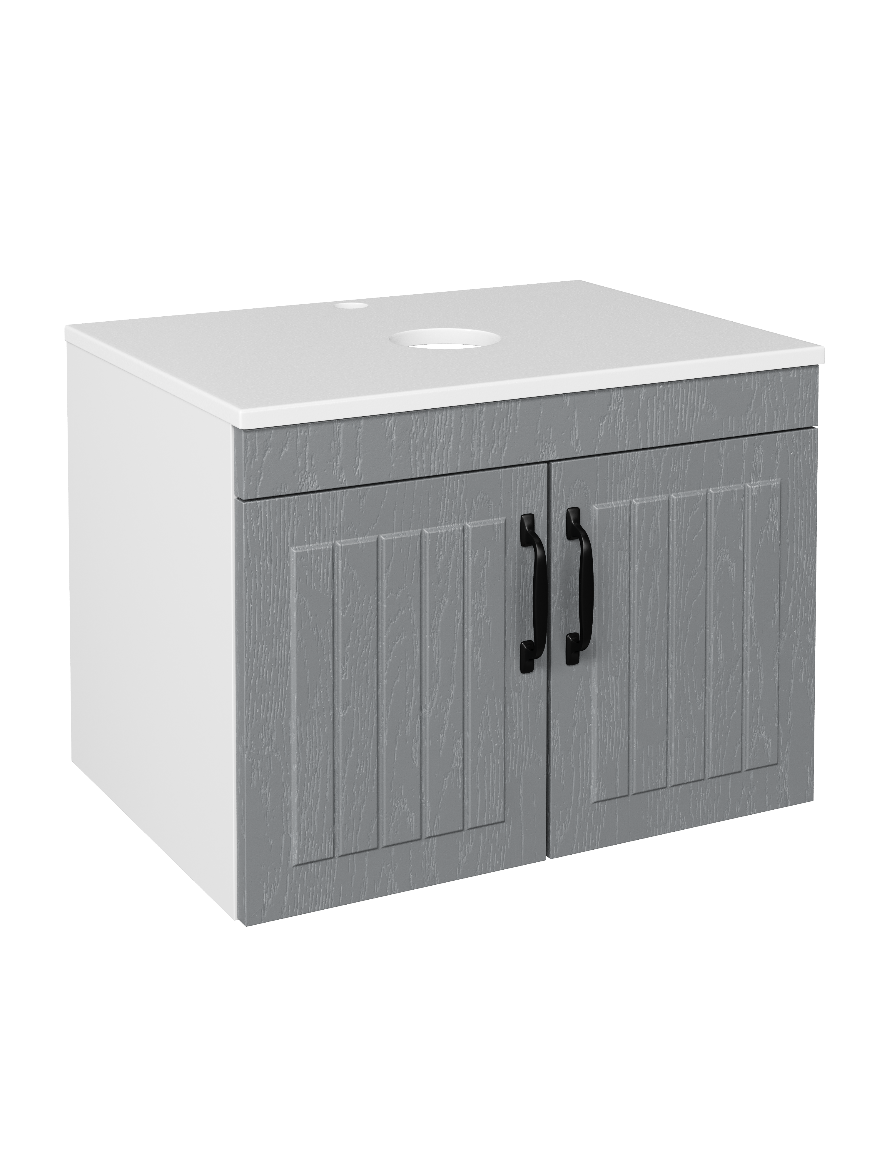 Тумба под раковину со столешницей DIWO Сочи 60 подвесная, антрацит