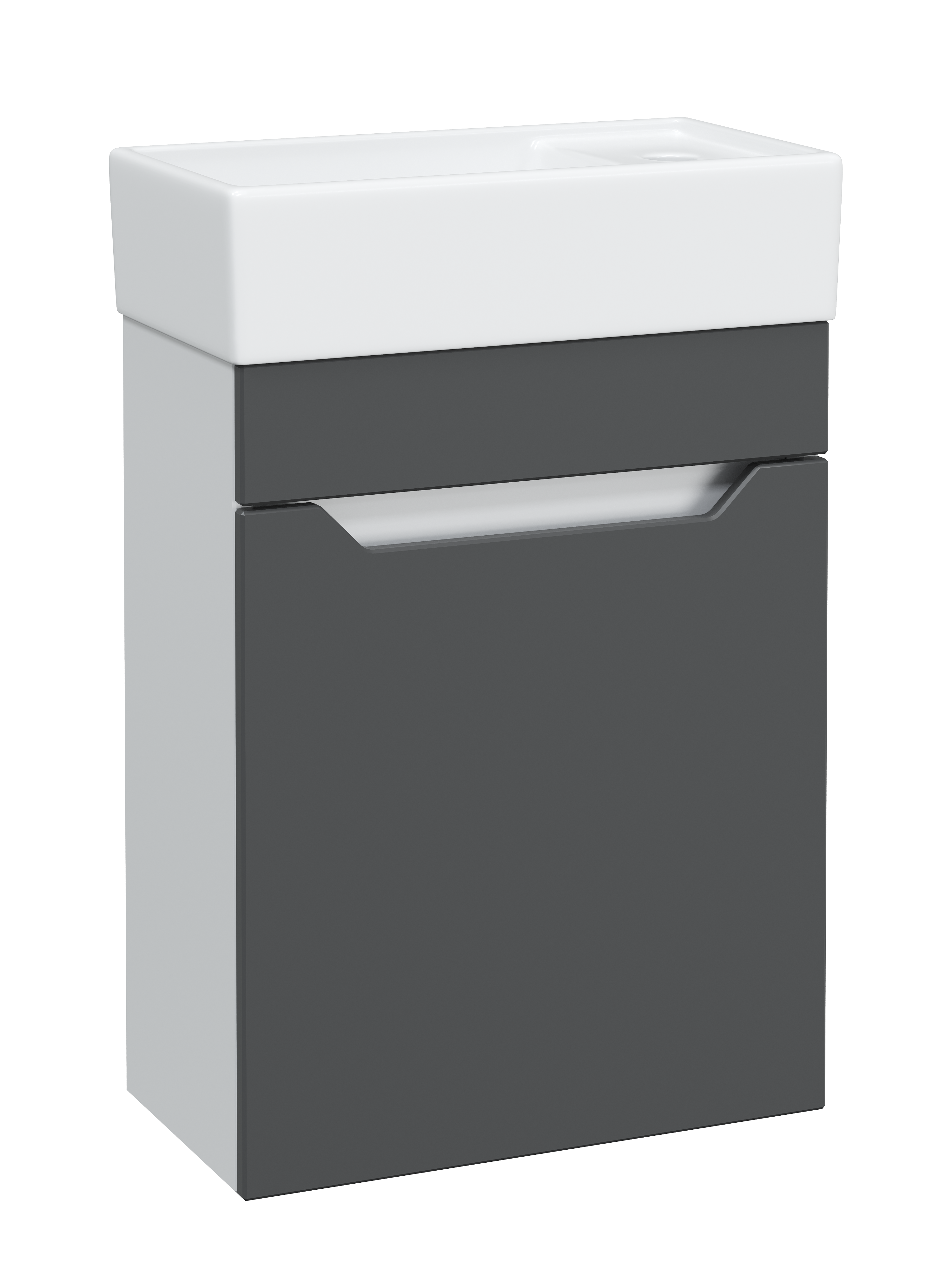 Тумба под раковину без столешницы DIWO Архангельск 40 подвесная, белая, антрацит