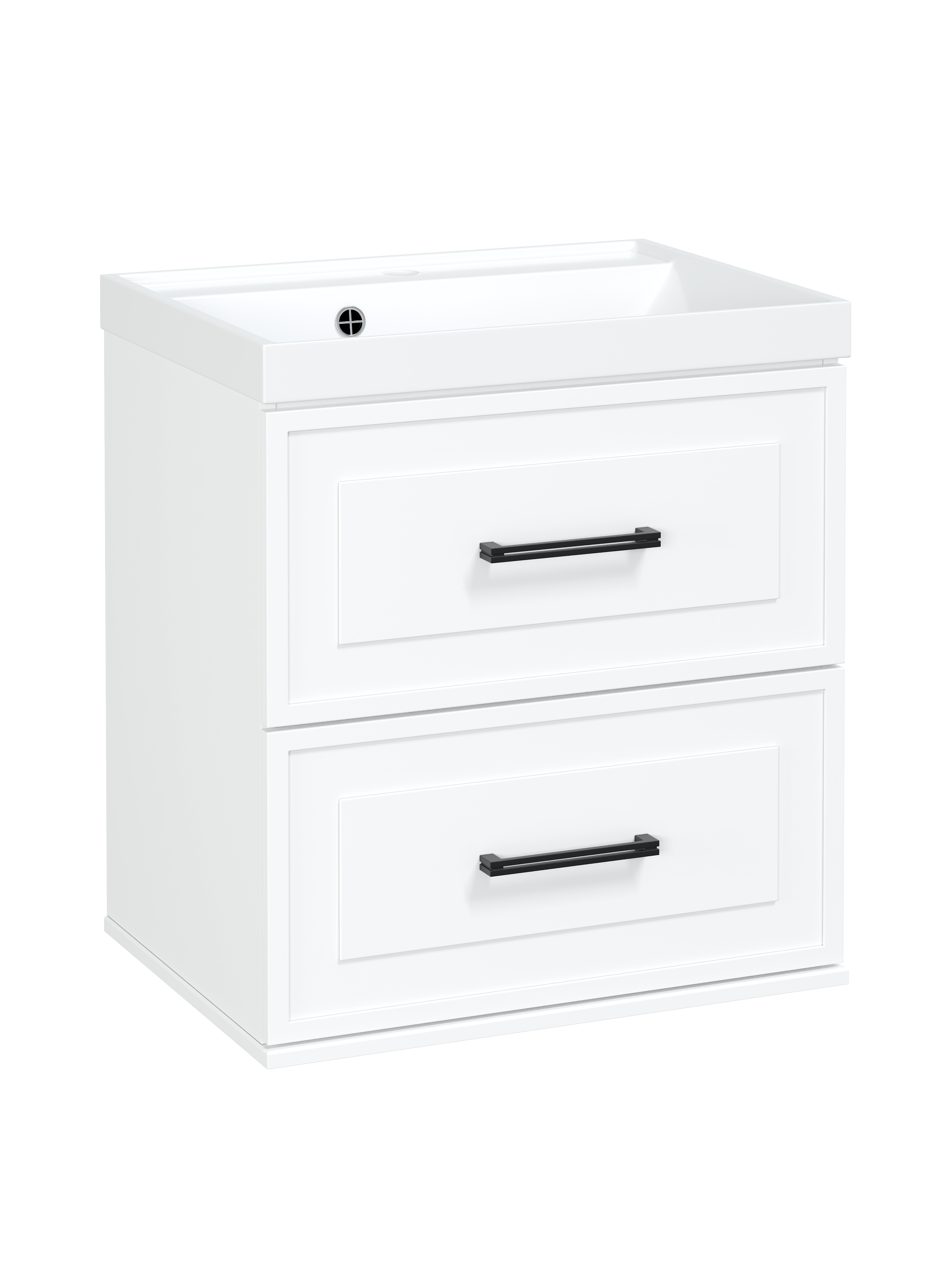 Тумба с раковиной STWORKI Хадстен 55 подвесная, белая