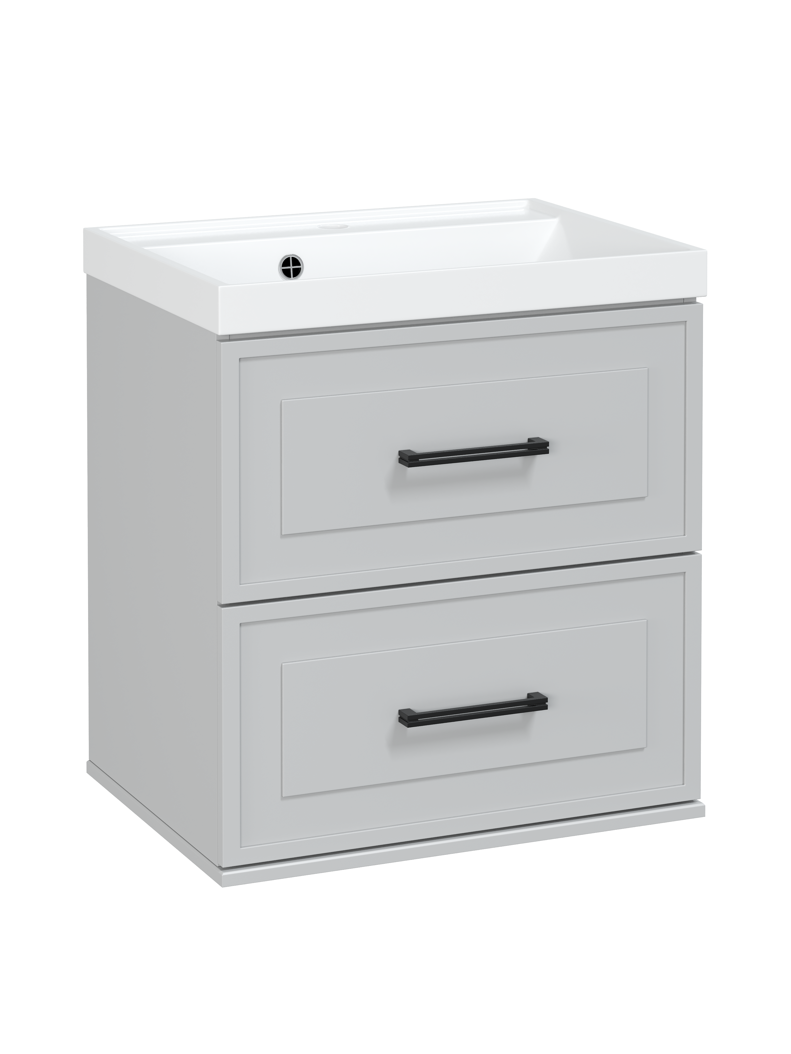 Тумба с раковиной STWORKI Хадстен 55 подвесная, серая