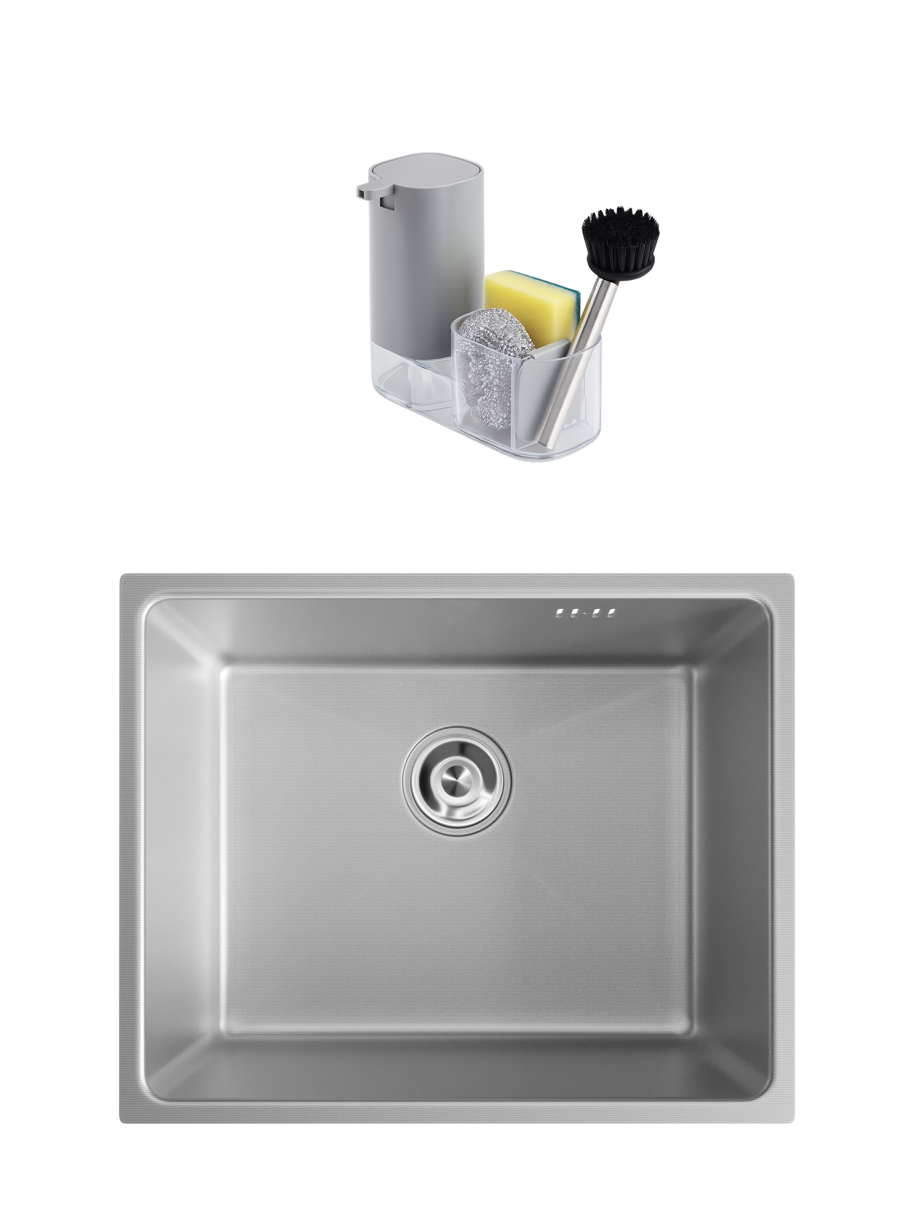 Мойка кухонная Domaci Равенна DMC-RV5444061S 54x44, сталь, интегрированная, встраиваемая снизу, нержавеющая сталь, комплект аксессуаров Domaci Парма DMC-PR10GR