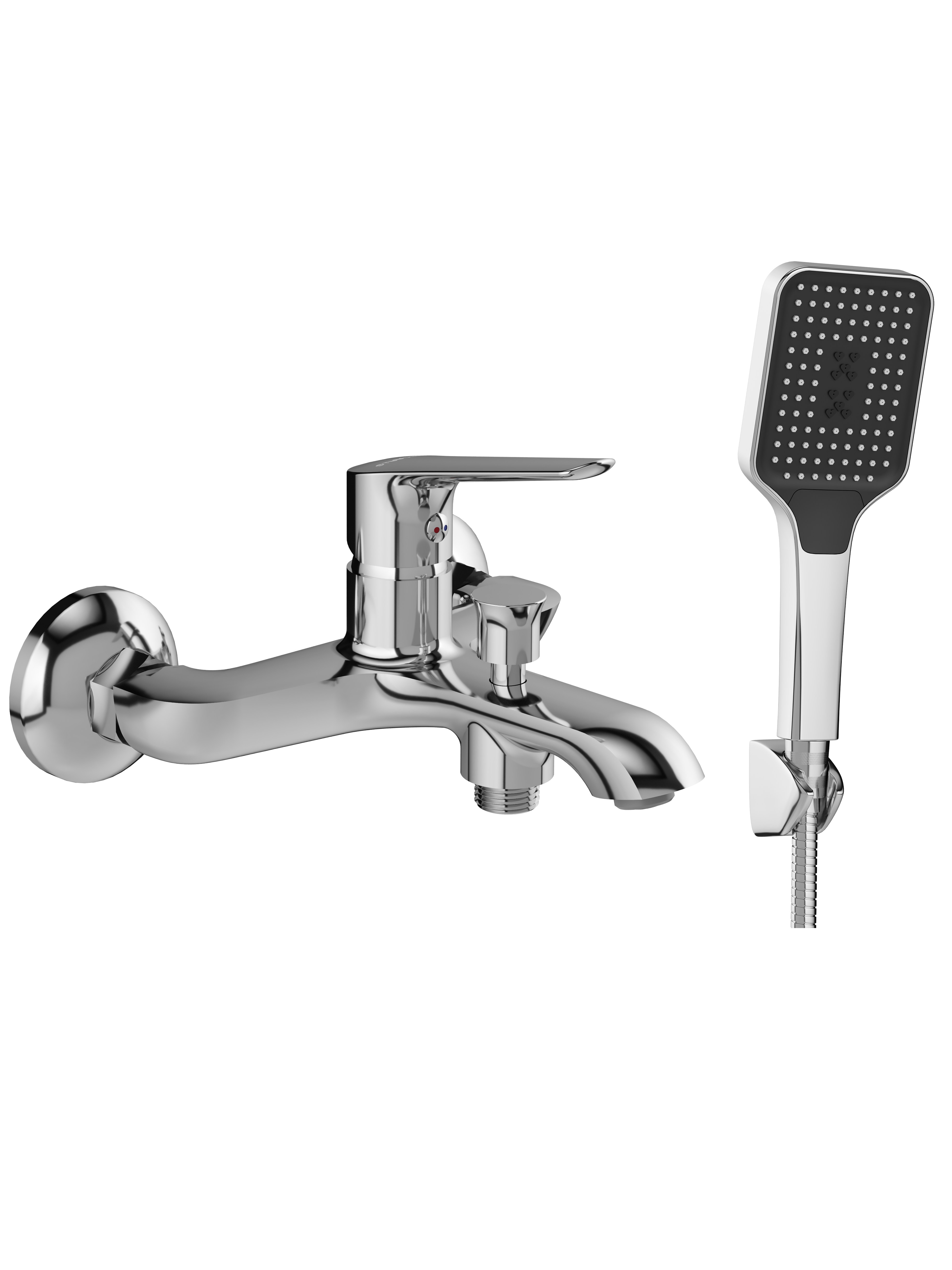 Душевой комплект STWORKI Смеситель для ванны с душем Хельсингборг S18100CR хром + Душевой гарнитур Готланд S13195UCR хром