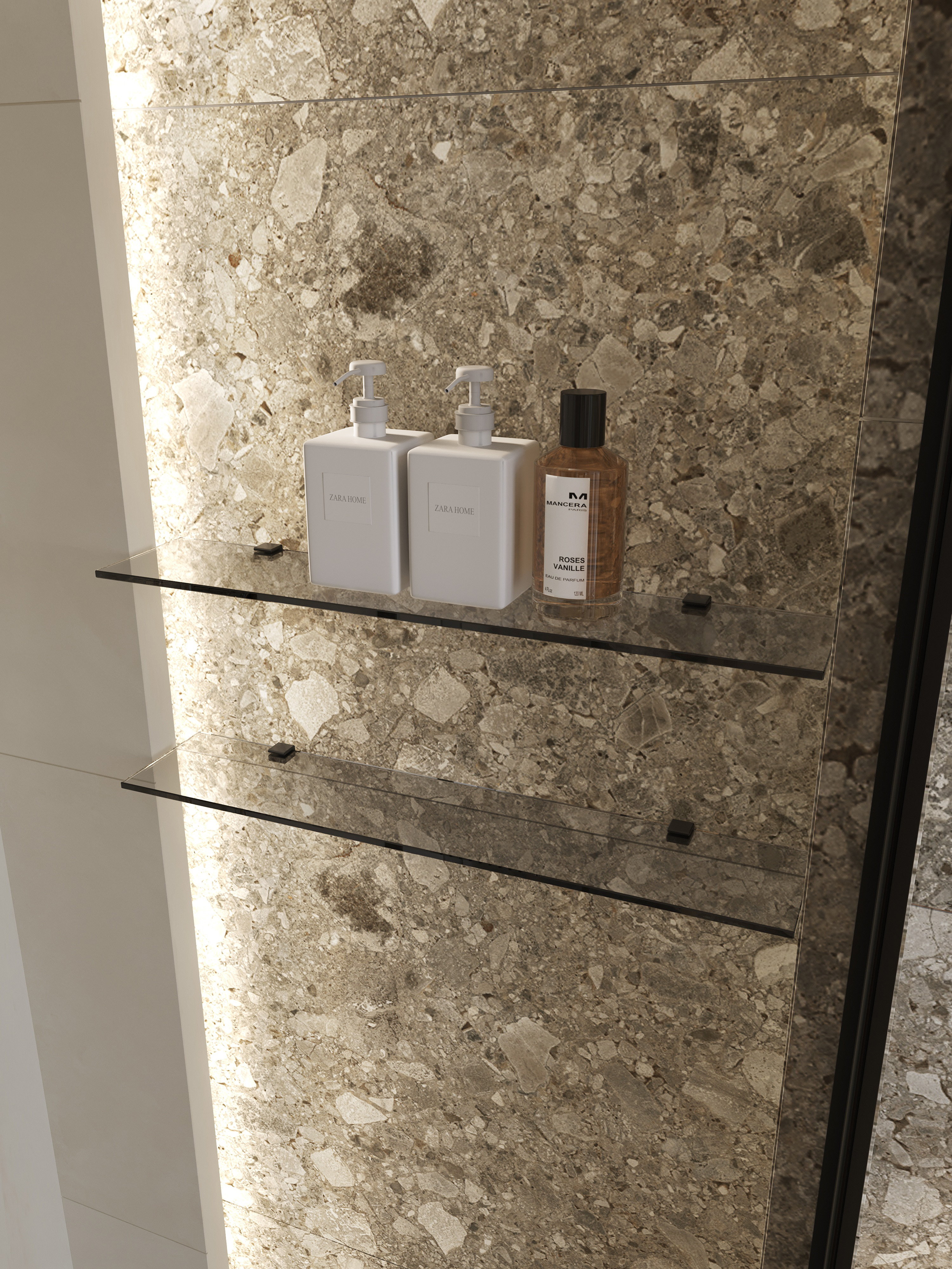 Полка STWORKI Glass Shelf 60 полкодержатели черные купить в Тамбове