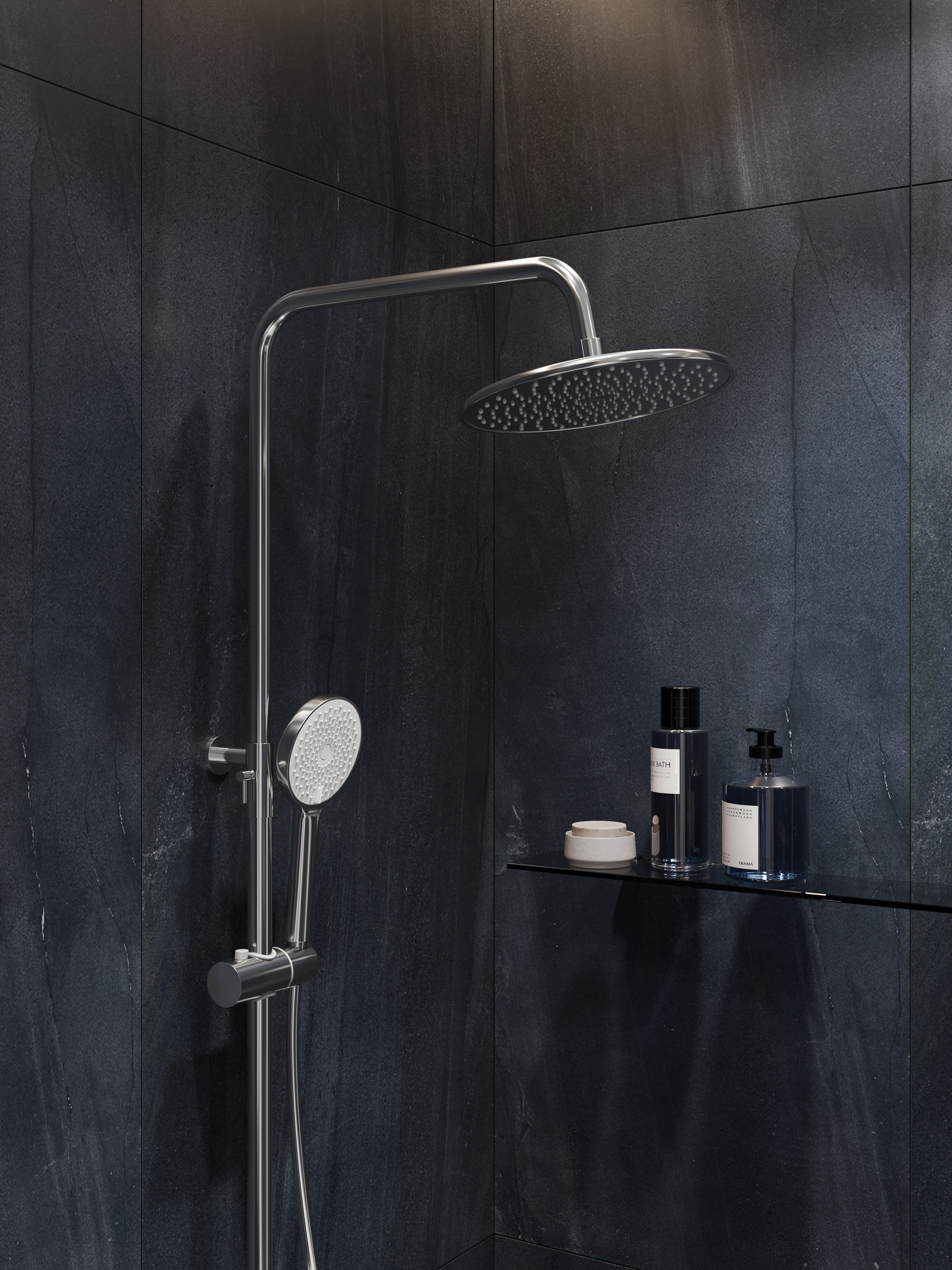 Полка STWORKI Glass Shelf 80 полкодержатели хром купить в Тамбове
