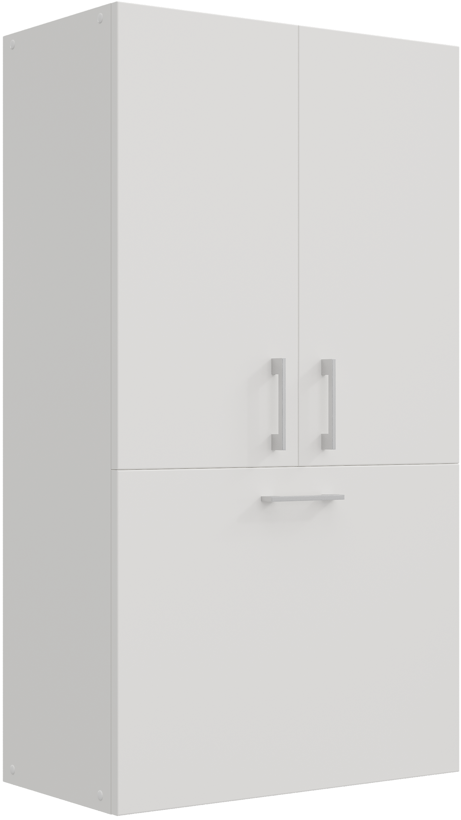 Шкаф над стиральной машиной DIWO Суздаль 60 навесной с корзиной для белья, 60x110x32 см, белый