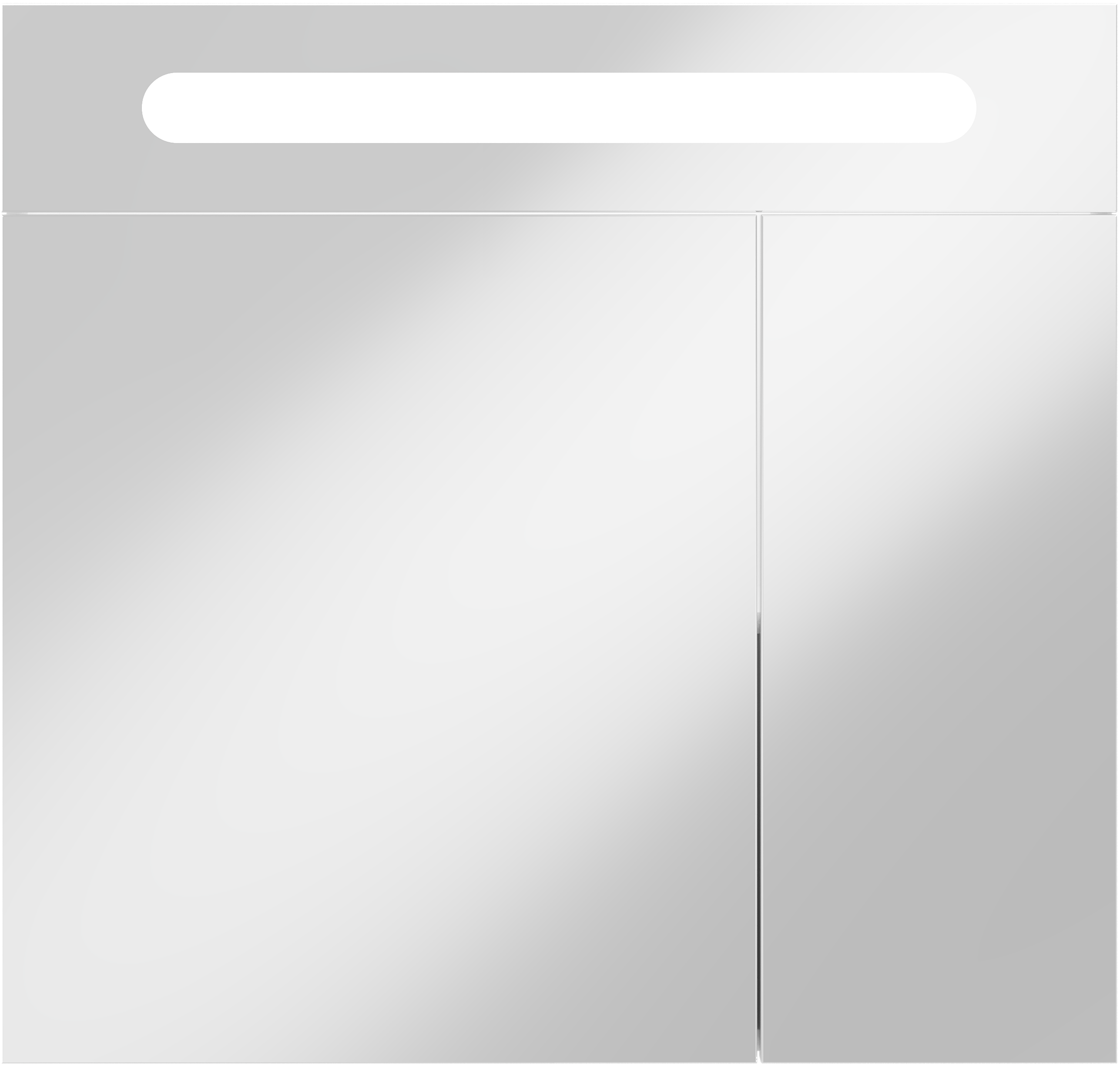 Зеркало-шкаф DIWO Коломна 80 с подсветкой, белое