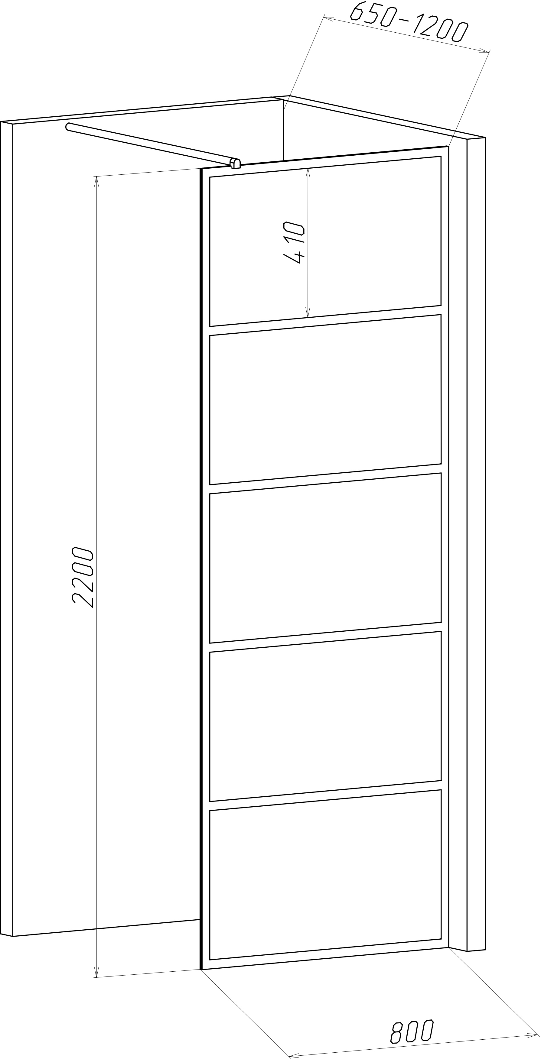 Душевая перегородка STWORKI Кронборг LOFT-GW- 80х220 80 см, профиль черный матовый, стекло прозрачное Optiwhite купить в Тамбове