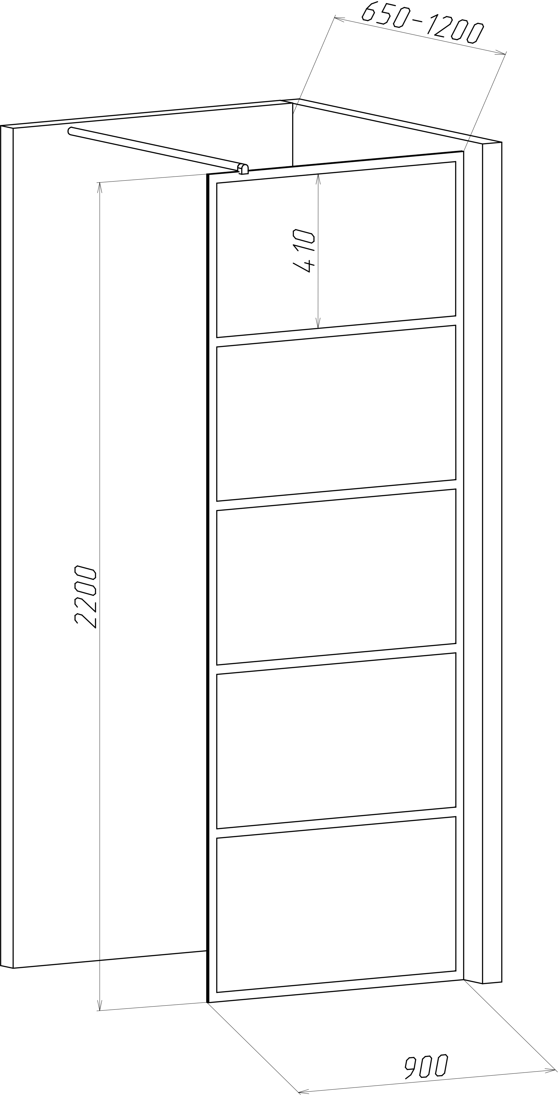 Душевая перегородка STWORKI Кронборг LOFT-GW- 90х220 90 см, профиль черный матовый, стекло прозрачное Optiwhite купить в Тамбове