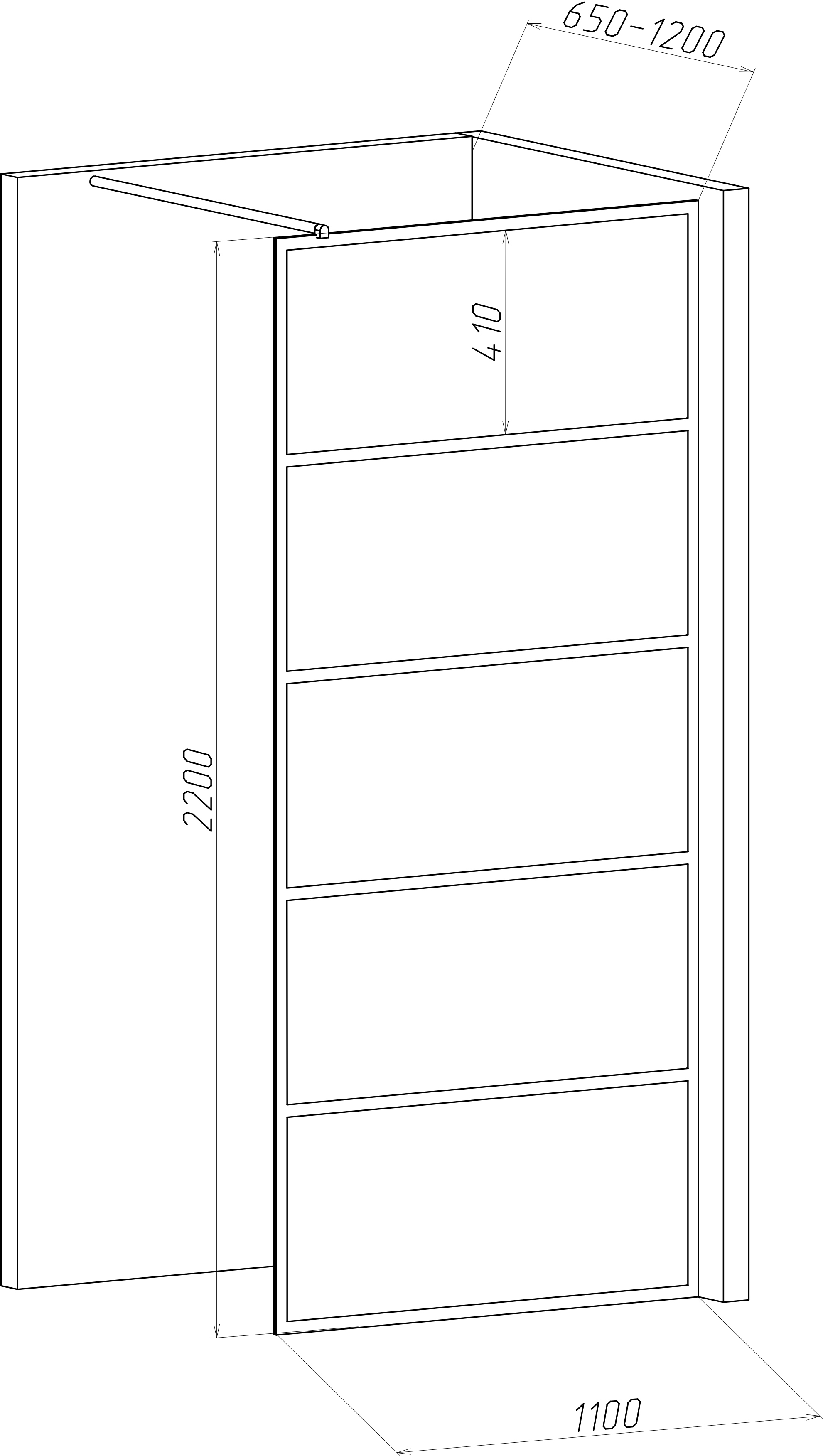 Душевая перегородка STWORKI Кронборг LOFT-GW- 110х220 110 см, профиль черный матовый, стекло прозрачное Optiwhite купить в Тамбове