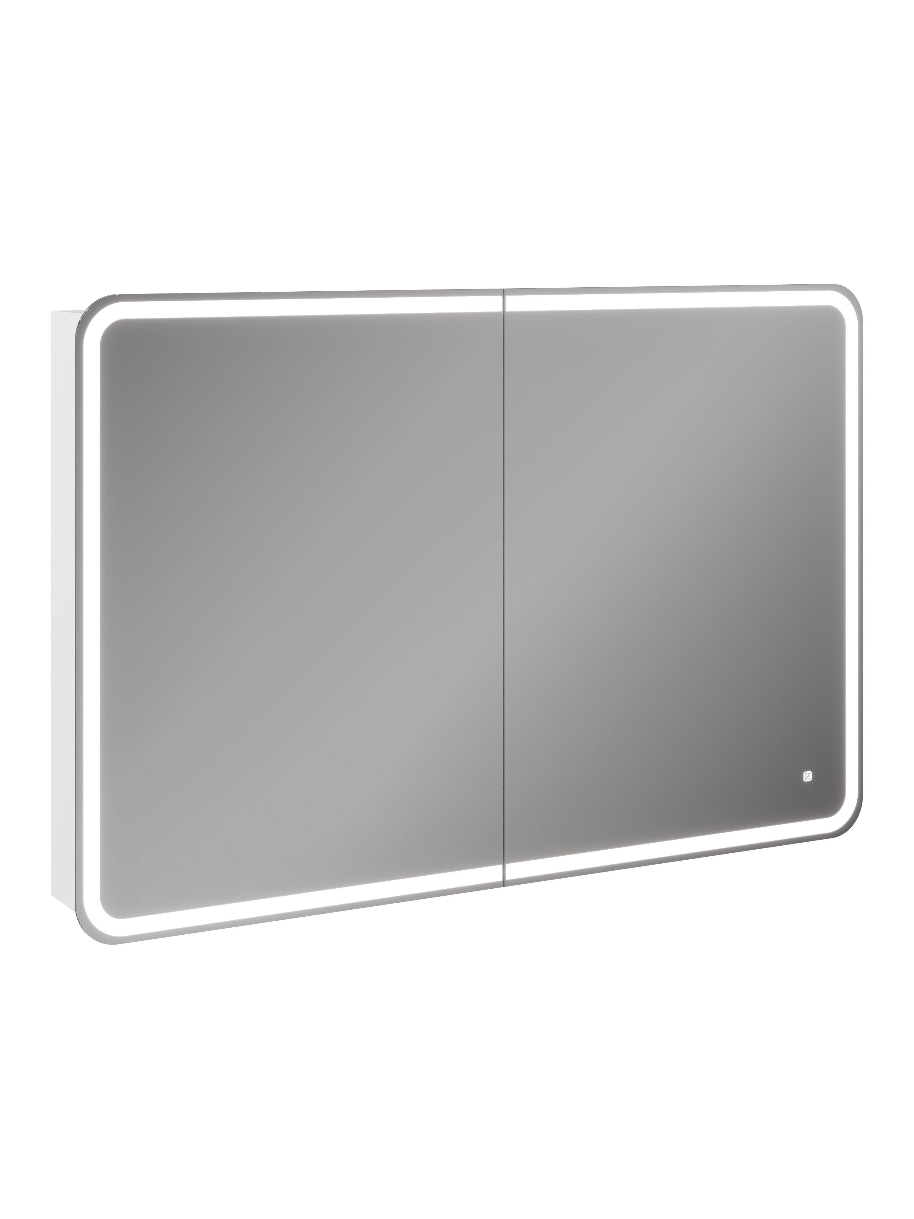 Зеркало-шкаф STWORKI Ольборг МВК078 120 с подсветкой, прямоугольный, с розеткой