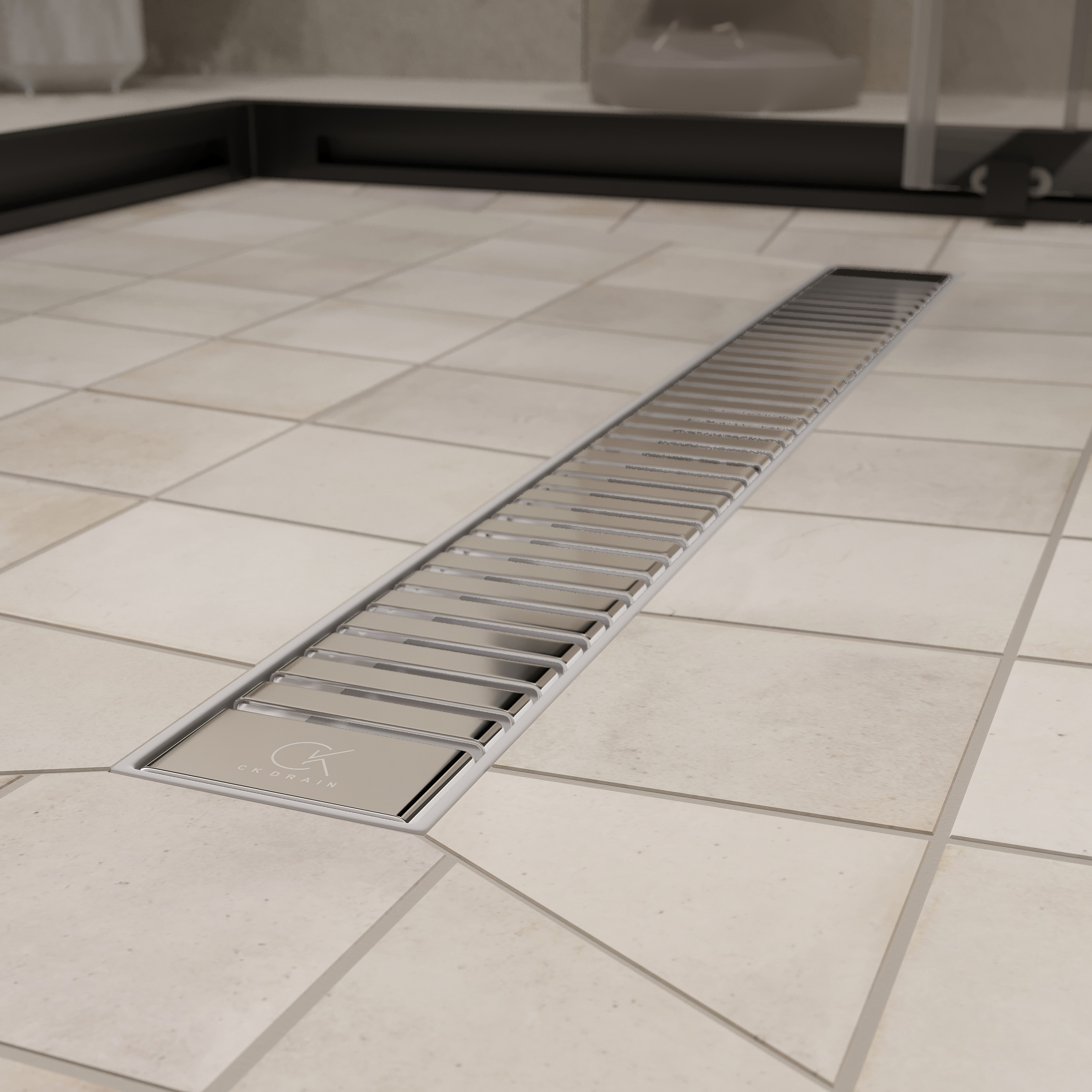 Душевой лоток CK DRAIN AQPP01-70 Steel 70 см, из нержавеющей стали, дизайн решетка из нержавеющей стали купить в Тамбове