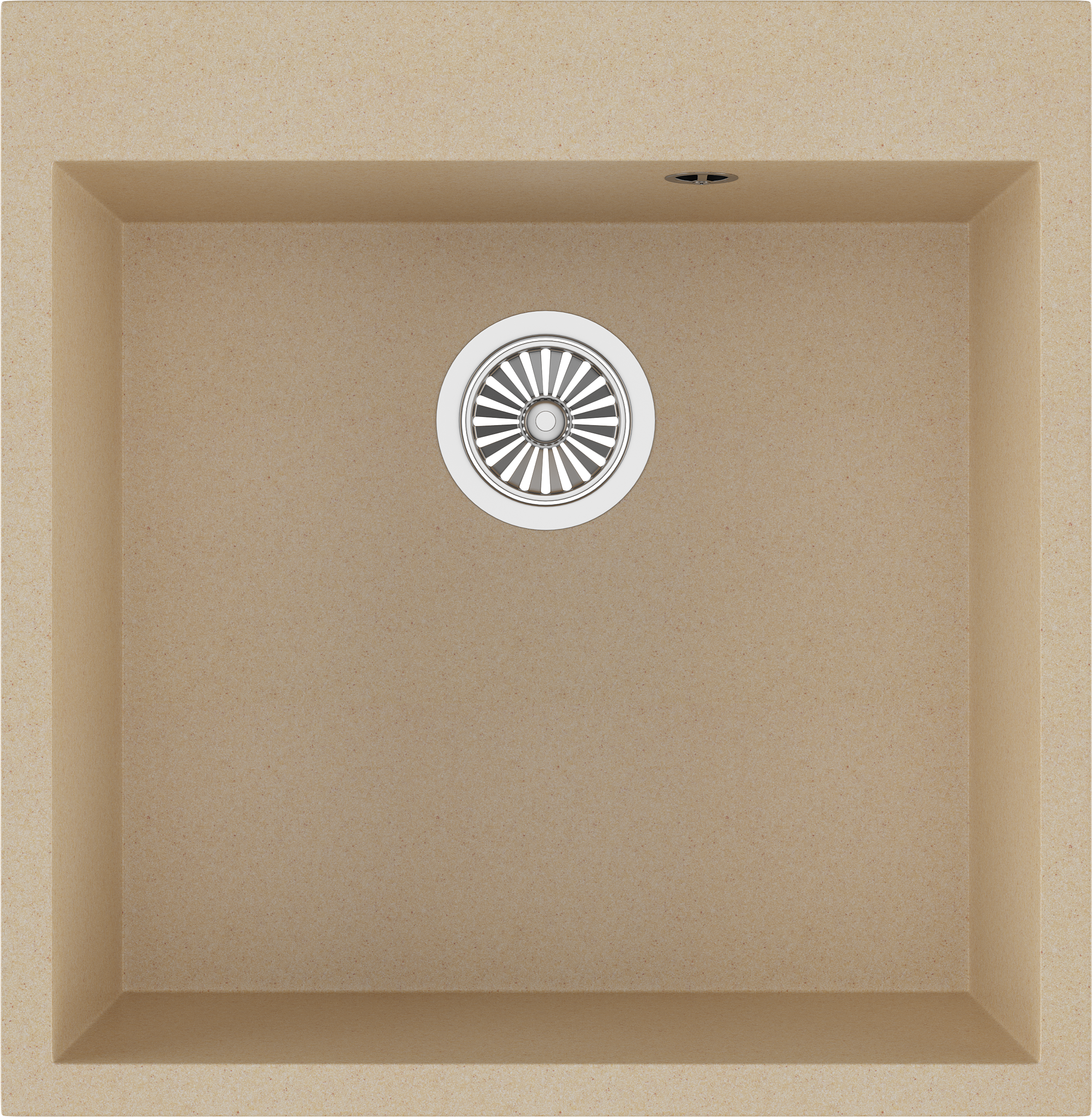 Мойка кухонная Domaci Солерно DMQ-1510.Q сардоникс, бежевая, 51х52 см, встраиваемая, кварцевая, квадратная
