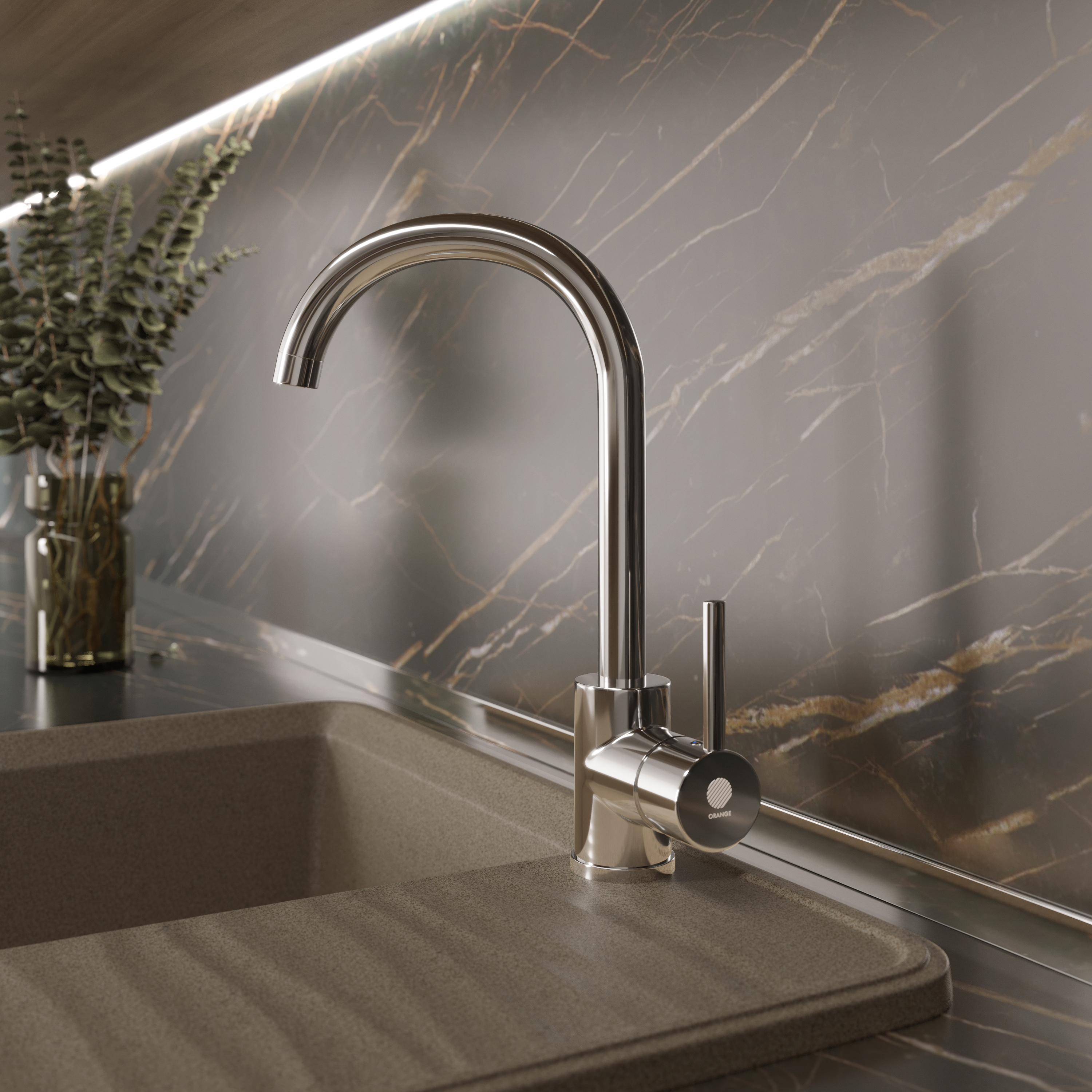 Смеситель для кухни Domaci Равенна KS-01cr хром