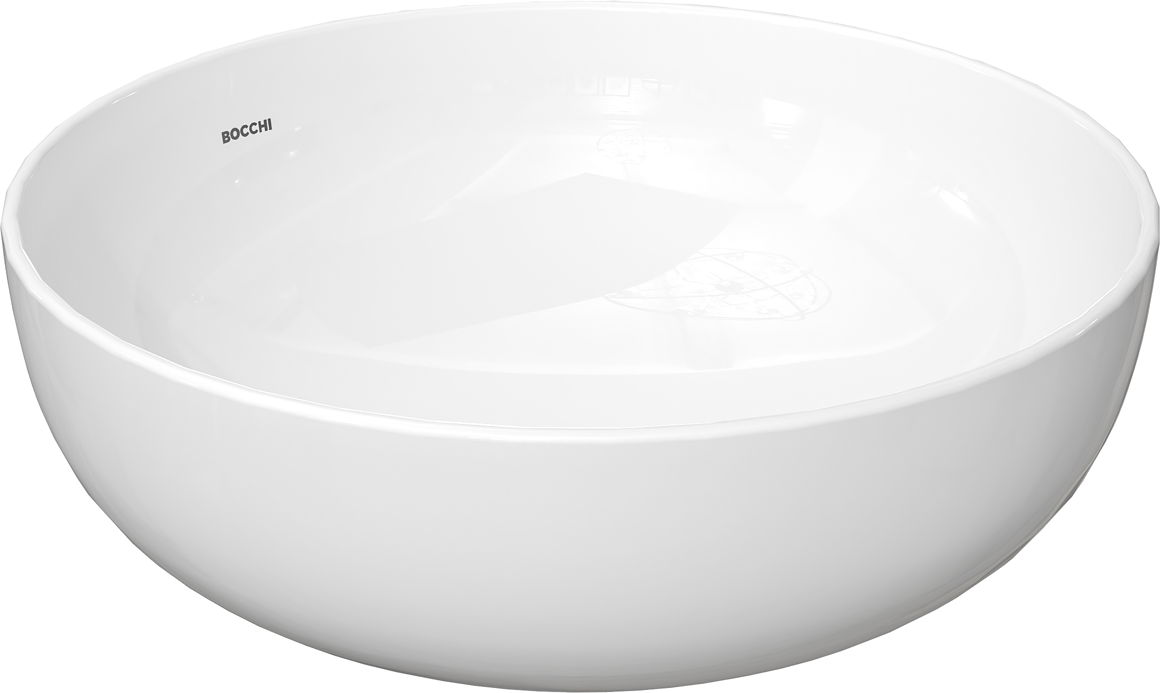 Накладная раковина BOCCHI Round 1494-001-0125 38 глянцевая белая, круглая