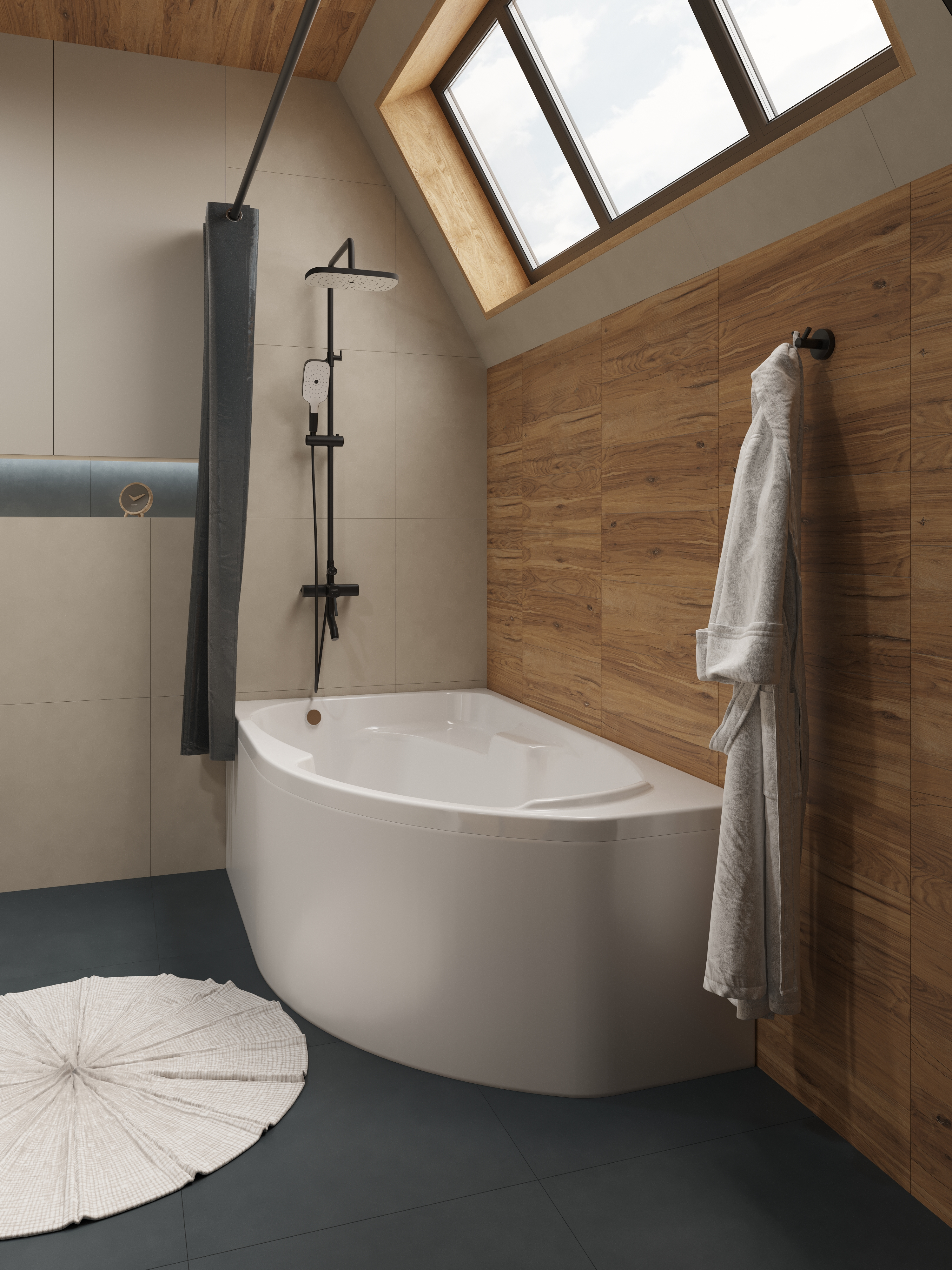 Крючок DEKOR BANYO Alina Black A40 408 04 матовый черный, на шурупах купить в Тамбове