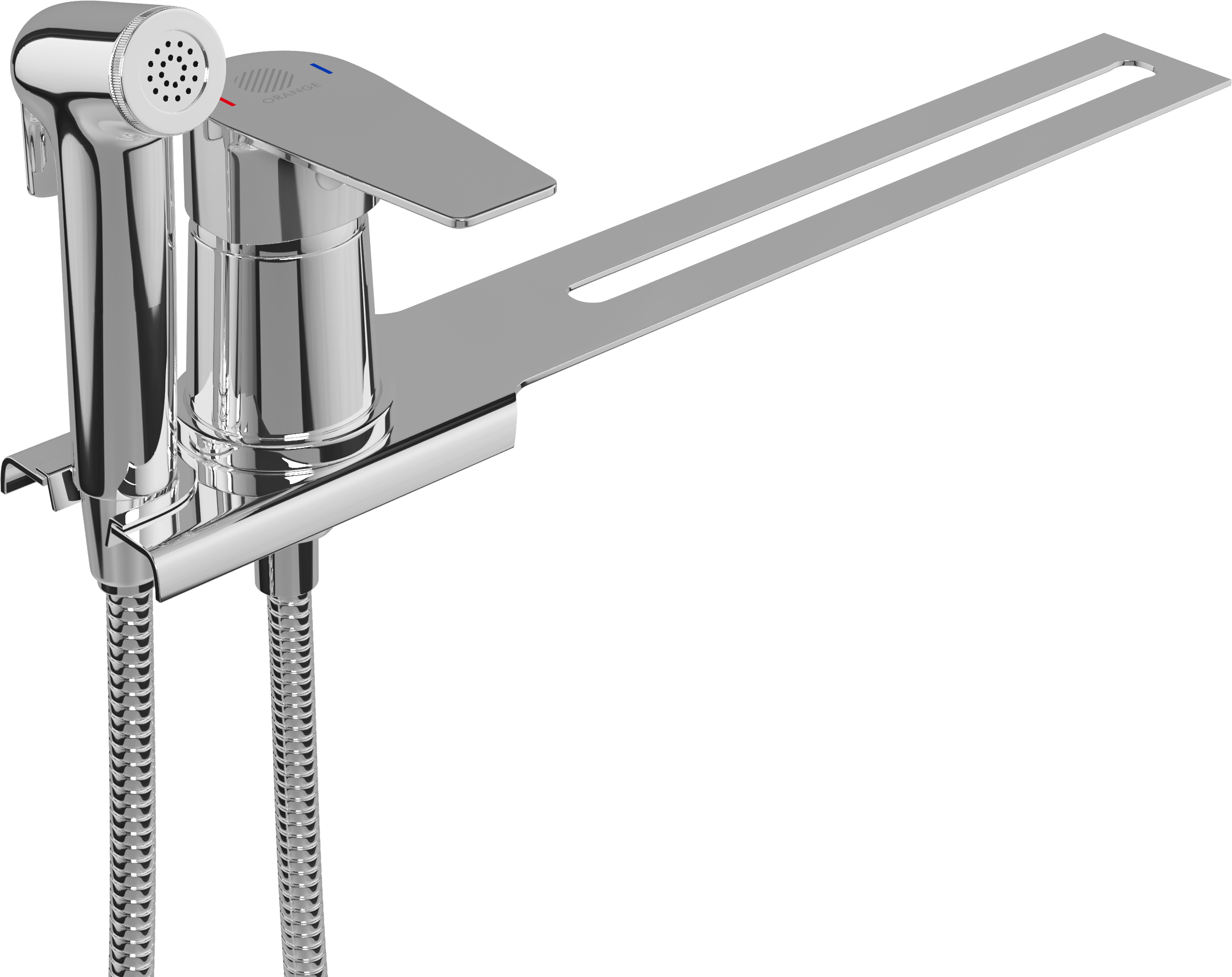 Гигиенический душ STWORKI Нарвик NR-05cr со смесителем, для установки на унитаз