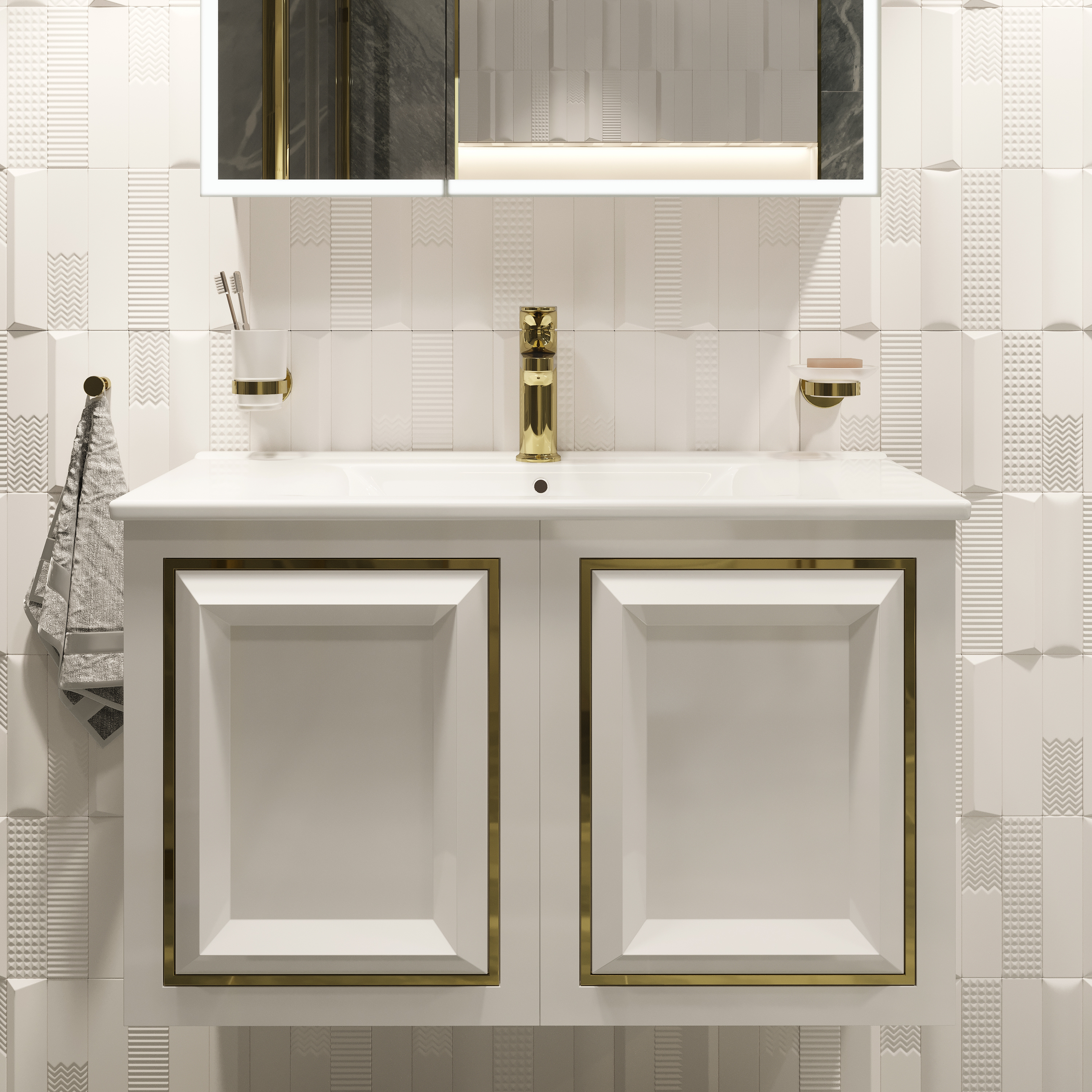 Тумба с раковиной Belinza Skali 85