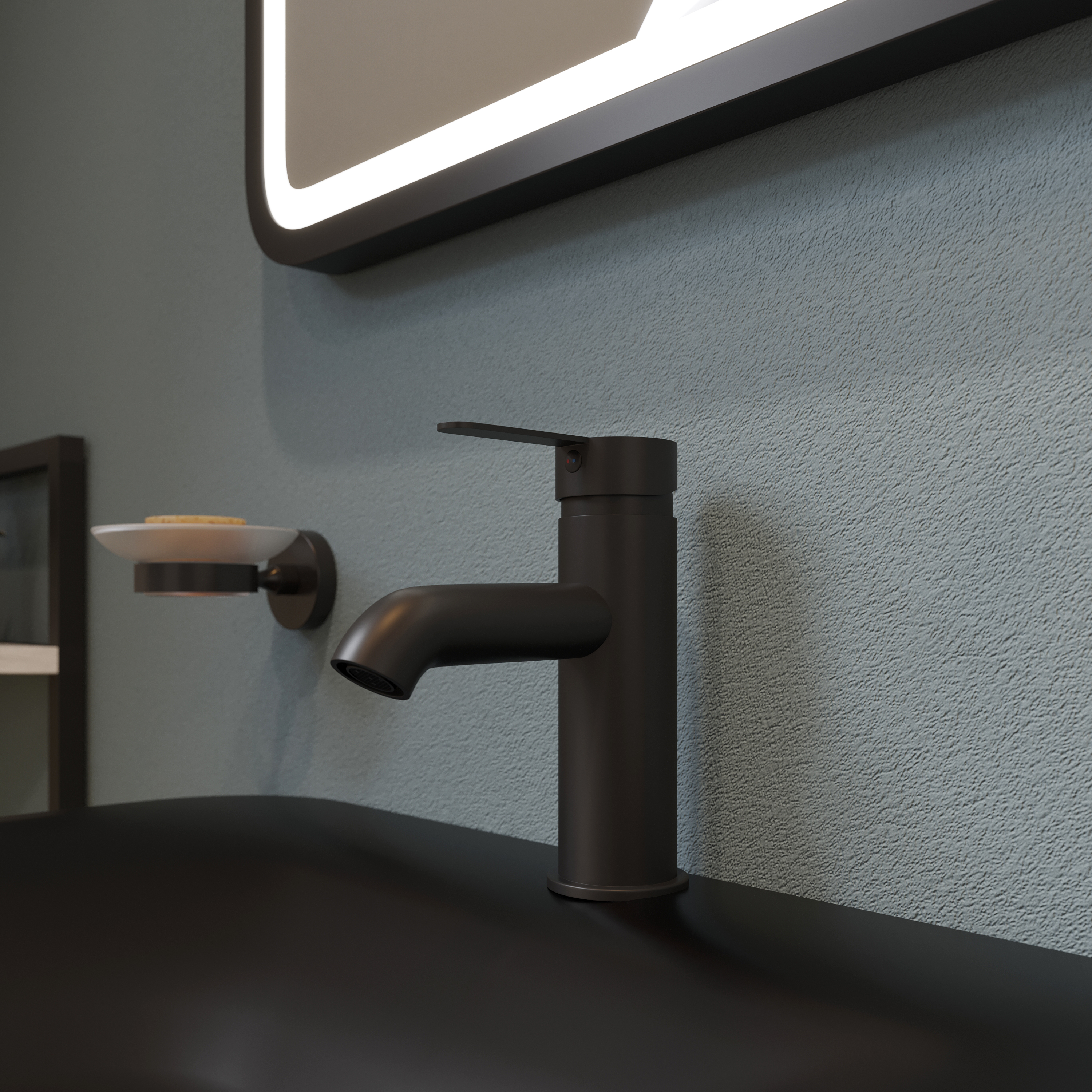 Смеситель для раковины STWORKI Стокгольм HFSG02130 черный, латунь, однорычажный, матовый купить в Тамбове